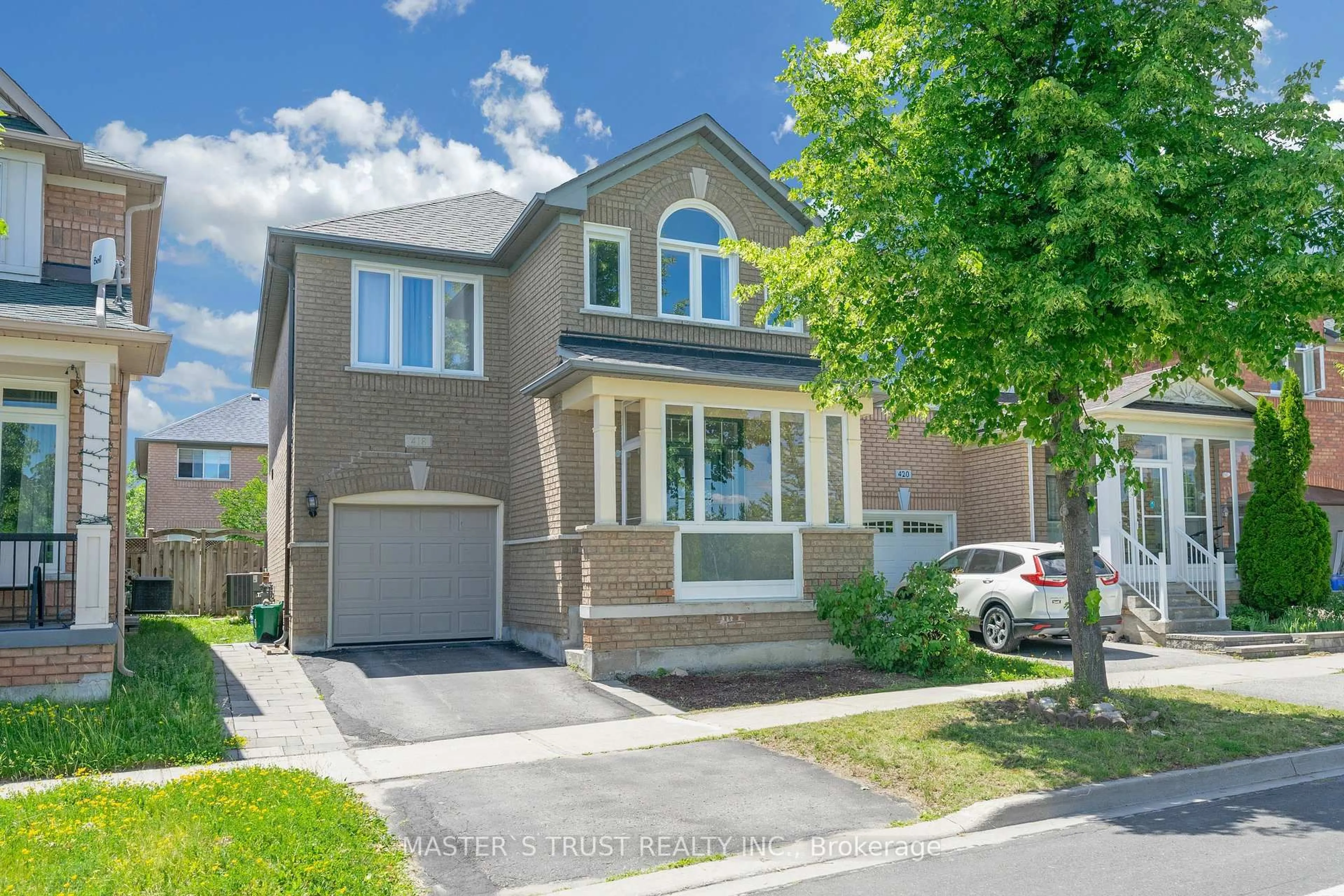 Home with brick exterior material, street for 418 The Bridle Walk, Markham Ontario L6C 2M5
