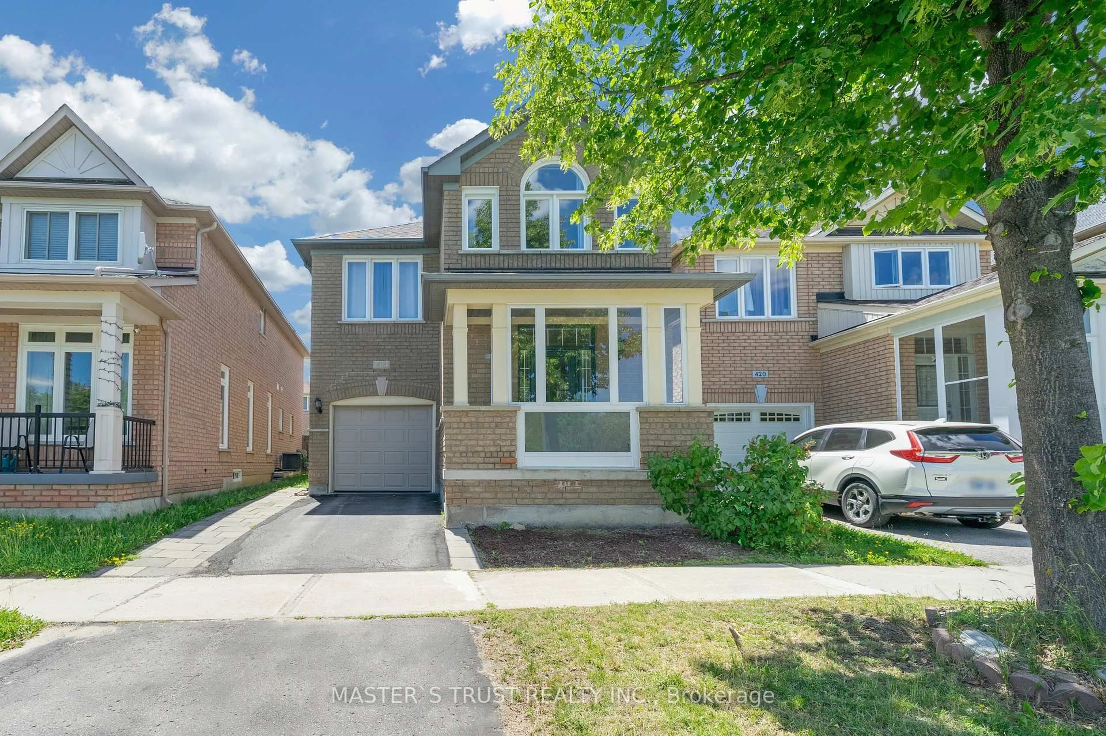 Home with brick exterior material, street for 418 The Bridle Walk, Markham Ontario L6C 2M5