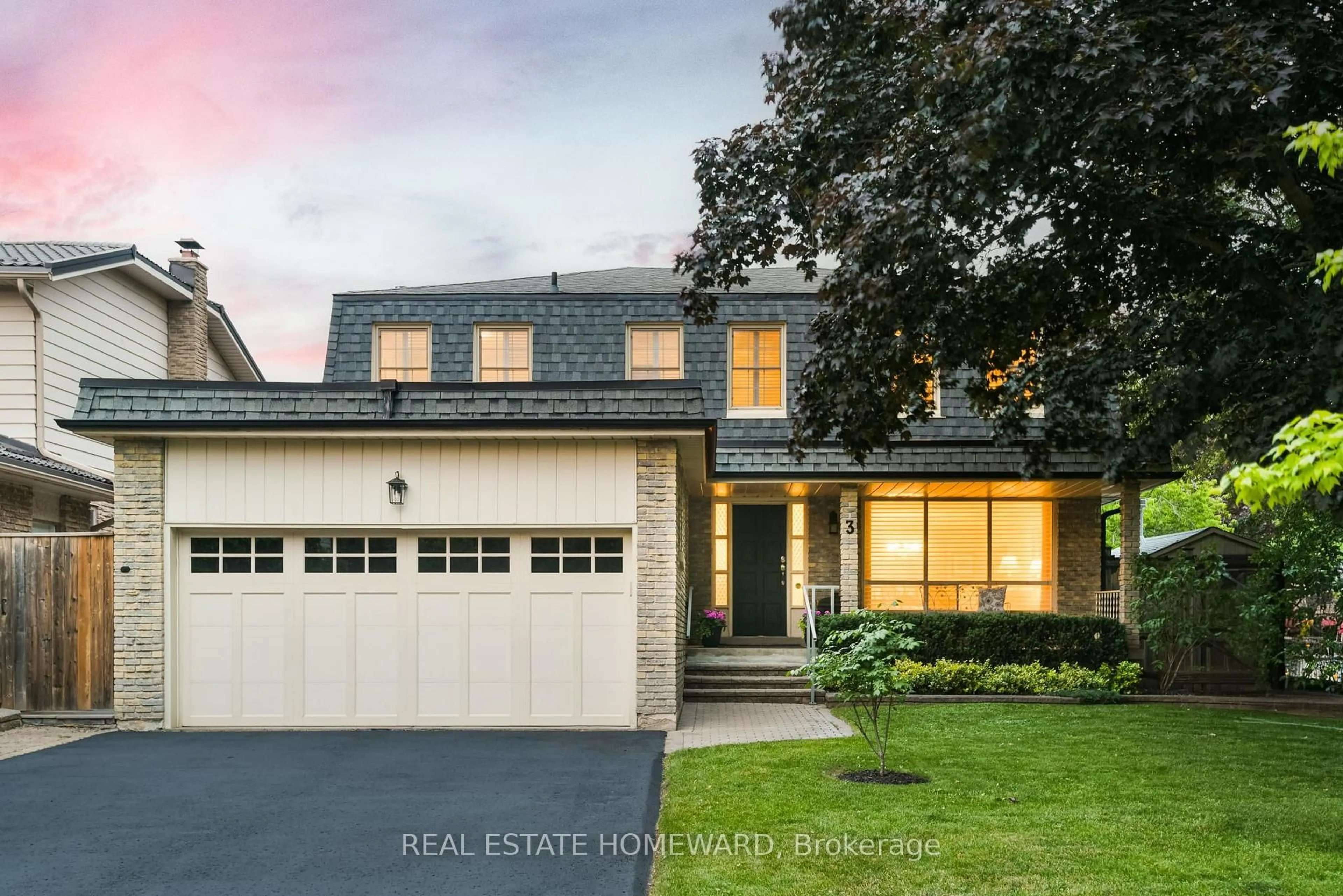Home with brick exterior material, street for 3 Emmeloord Cres, Markham Ontario L3R 1P7