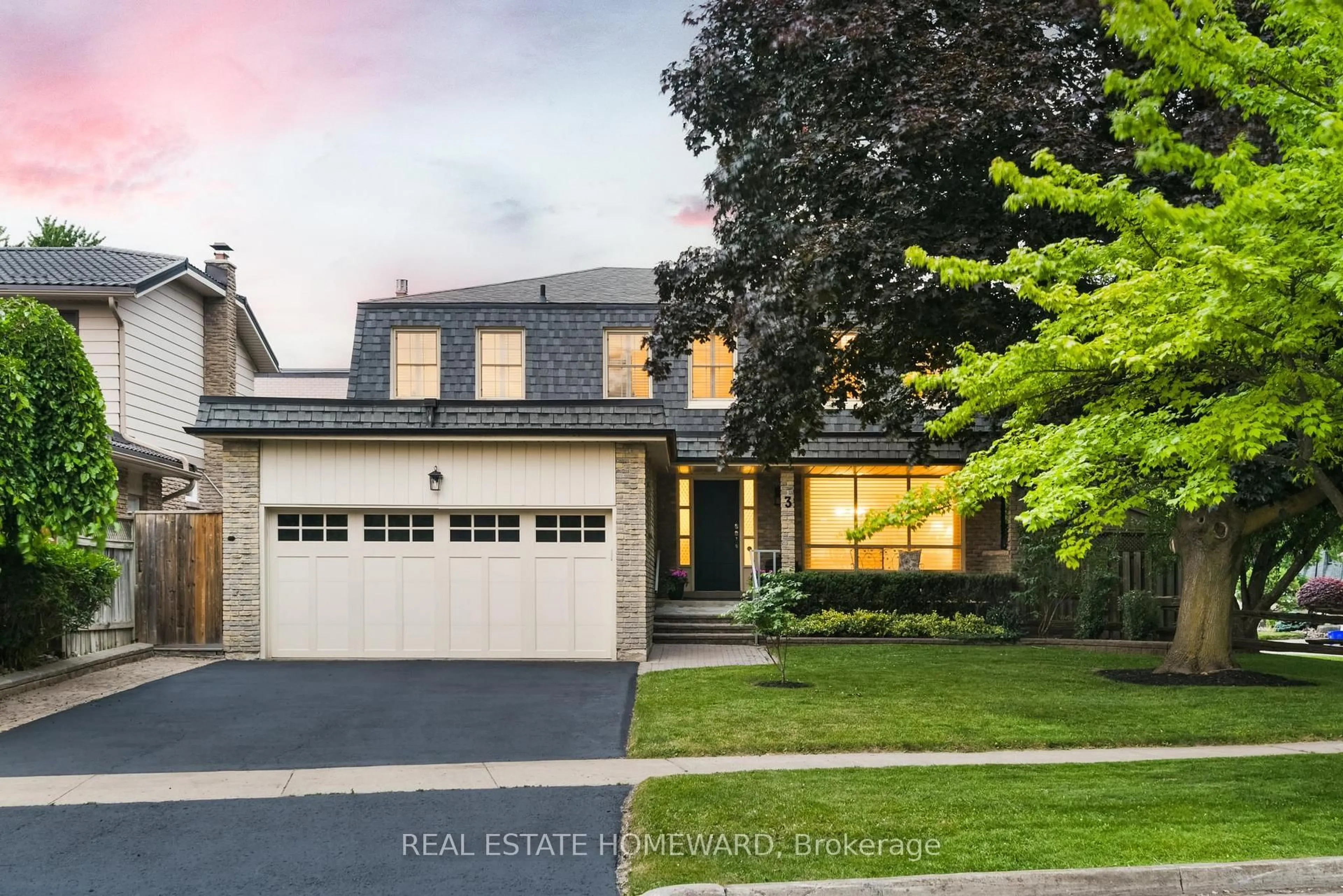 Home with brick exterior material, street for 3 Emmeloord Cres, Markham Ontario L3R 1P7