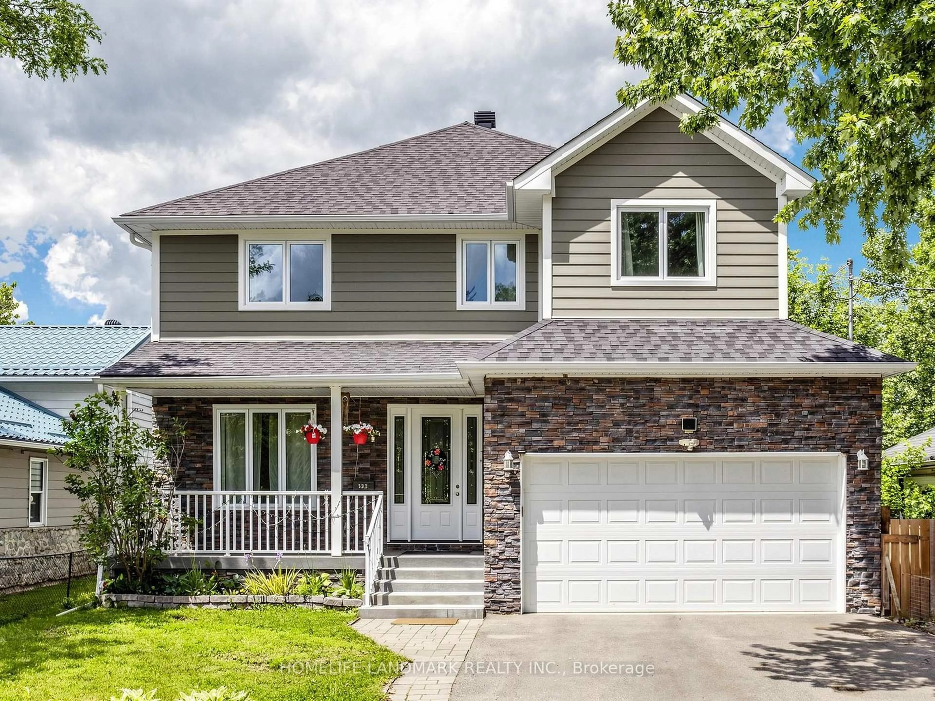 Home with brick exterior material, street for 133 Cooks Bay Dr, Georgina Ontario L4P 2M2