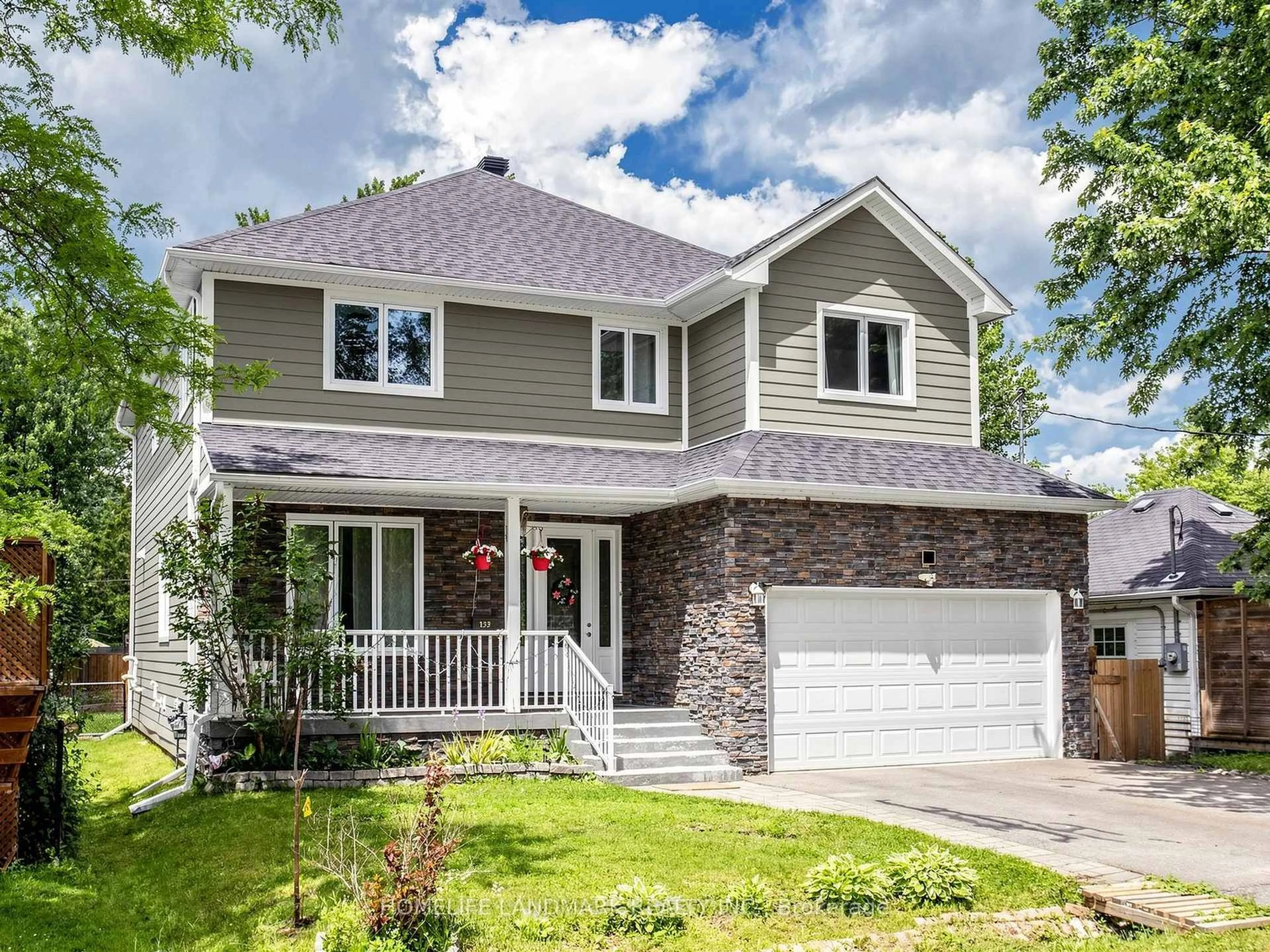 Home with brick exterior material, street for 133 Cooks Bay Dr, Georgina Ontario L4P 2M2