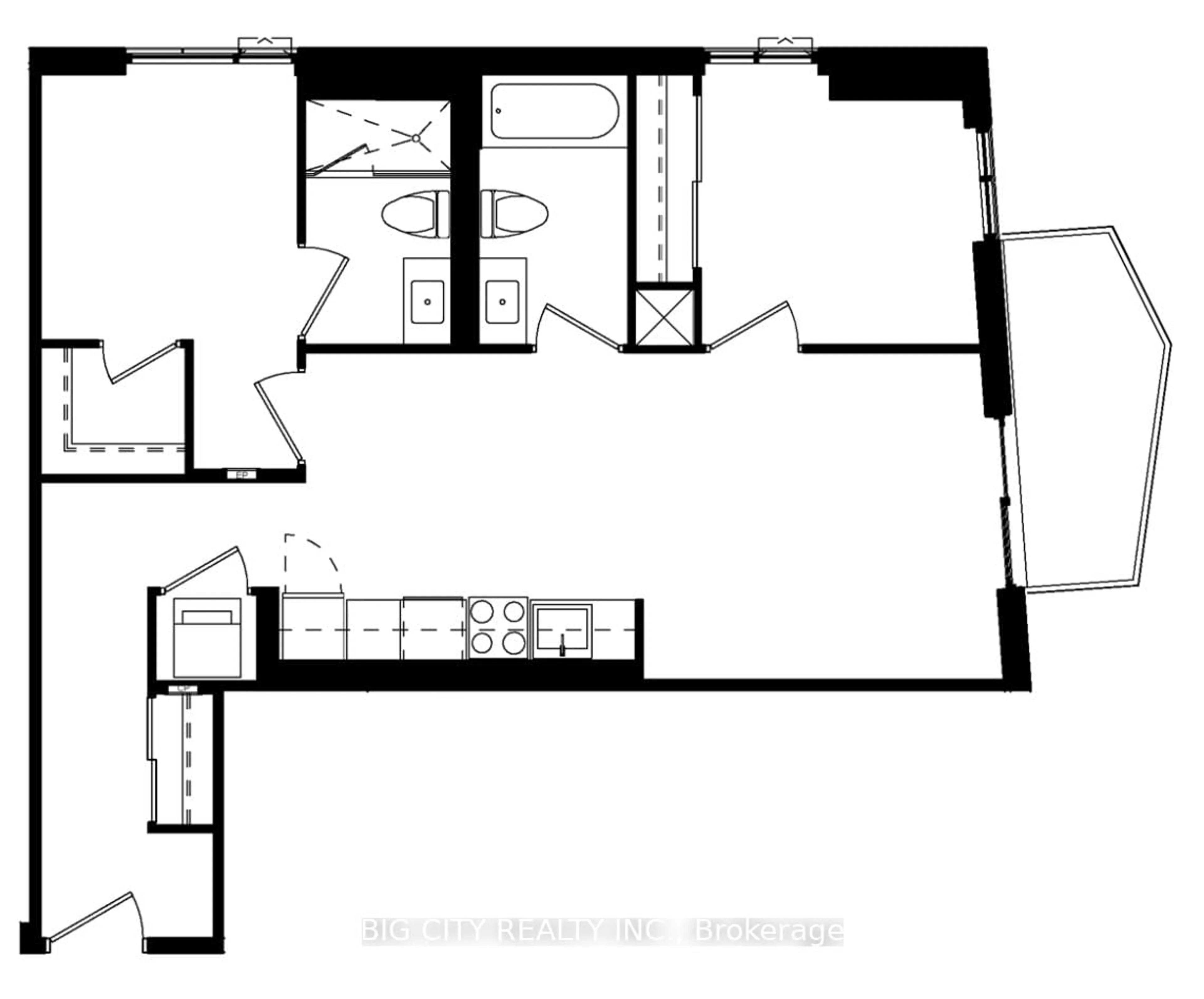 Floor plan for 498 Caldari Rd #2328, Vaughan Ontario L4K 0R6