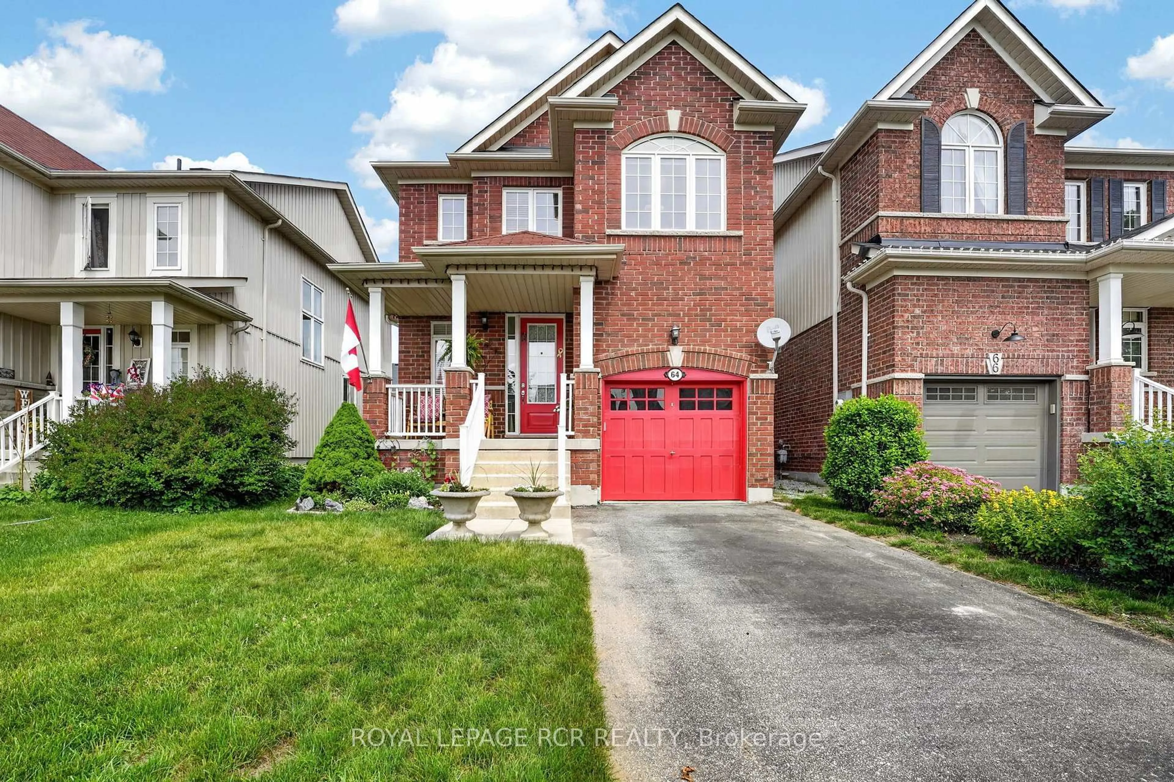 Home with brick exterior material, street for 64 Legion Way, Essa Ontario L0M 1B5