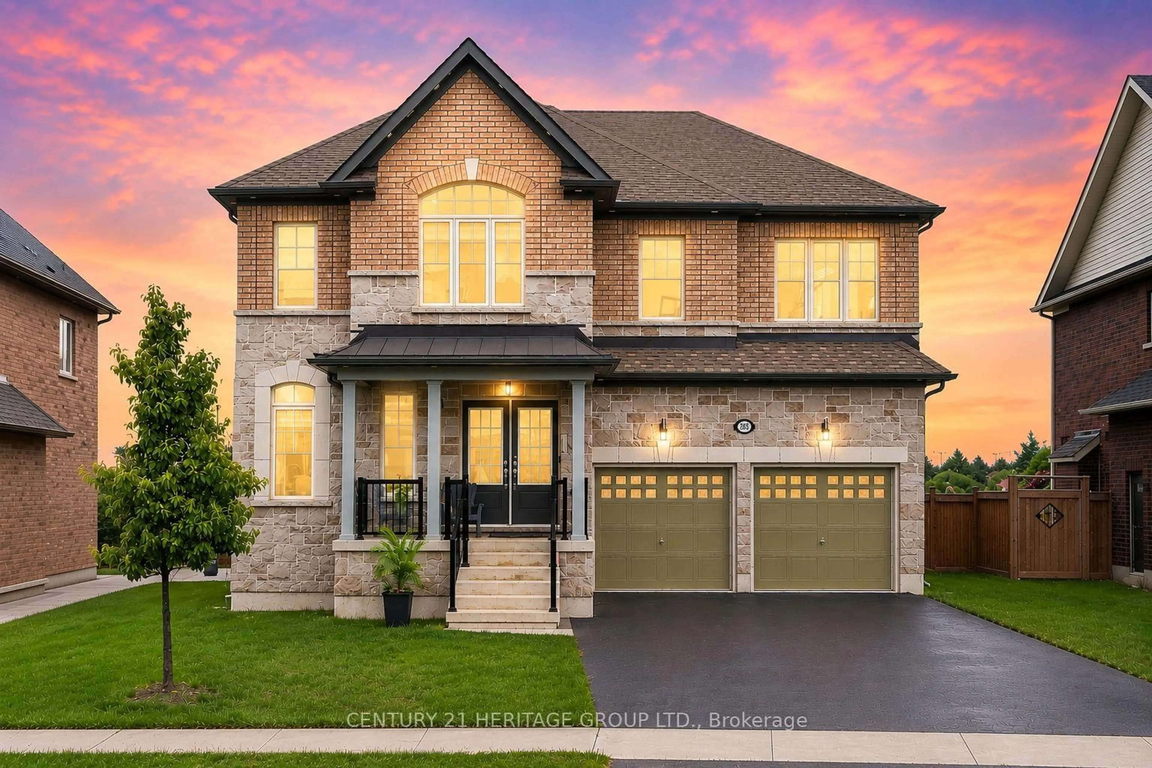 Home with brick exterior material, street for 282 Reg Harrison Tr, Newmarket Ontario L3X 0M4