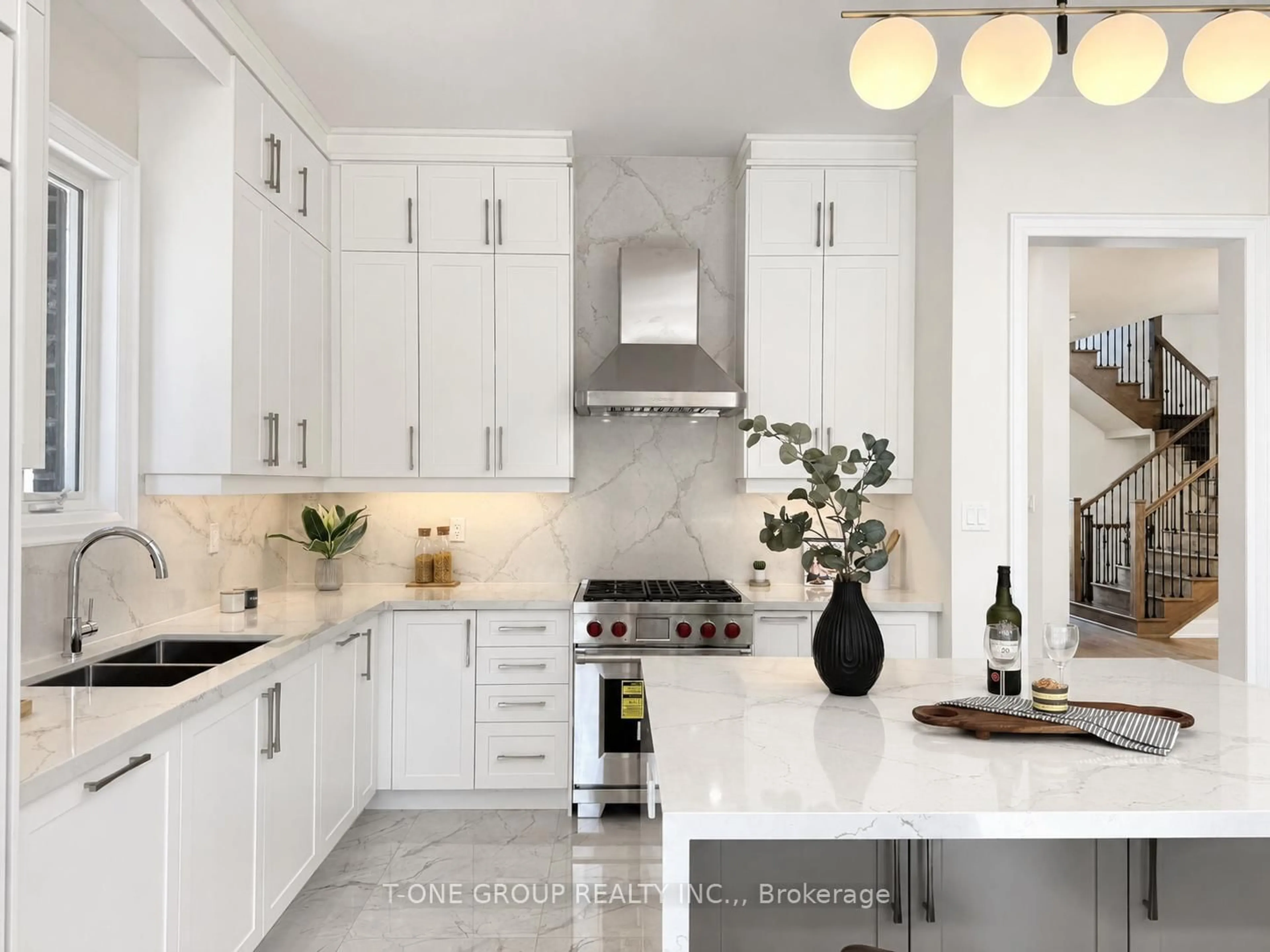 Contemporary kitchen, ceramic/tile floor for 46 Boccella Cres, Richmond Hill Ontario L4B 0J1