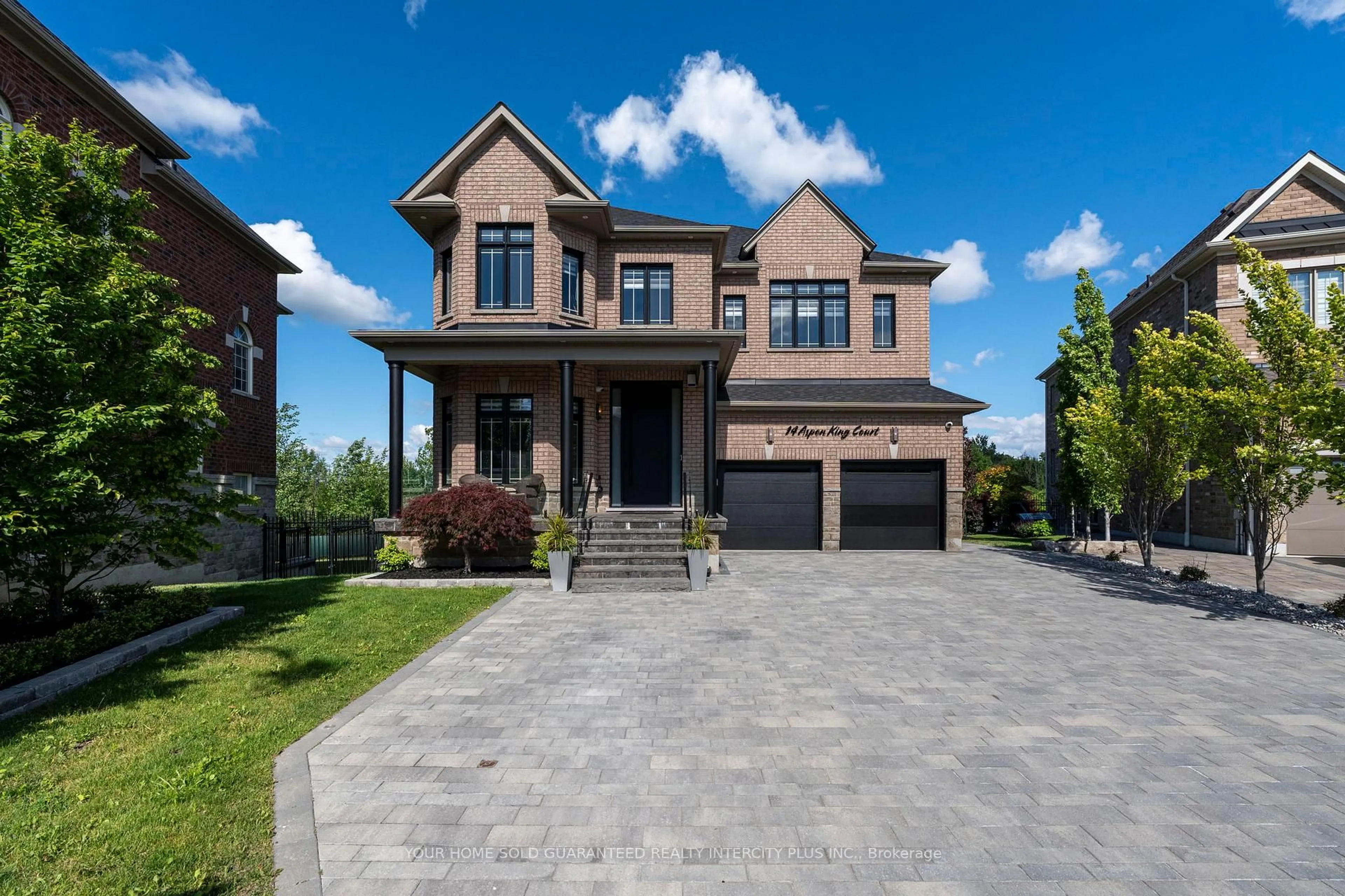 Home with brick exterior material, street for 14 Aspen King Crt, King Ontario L7B 0A1