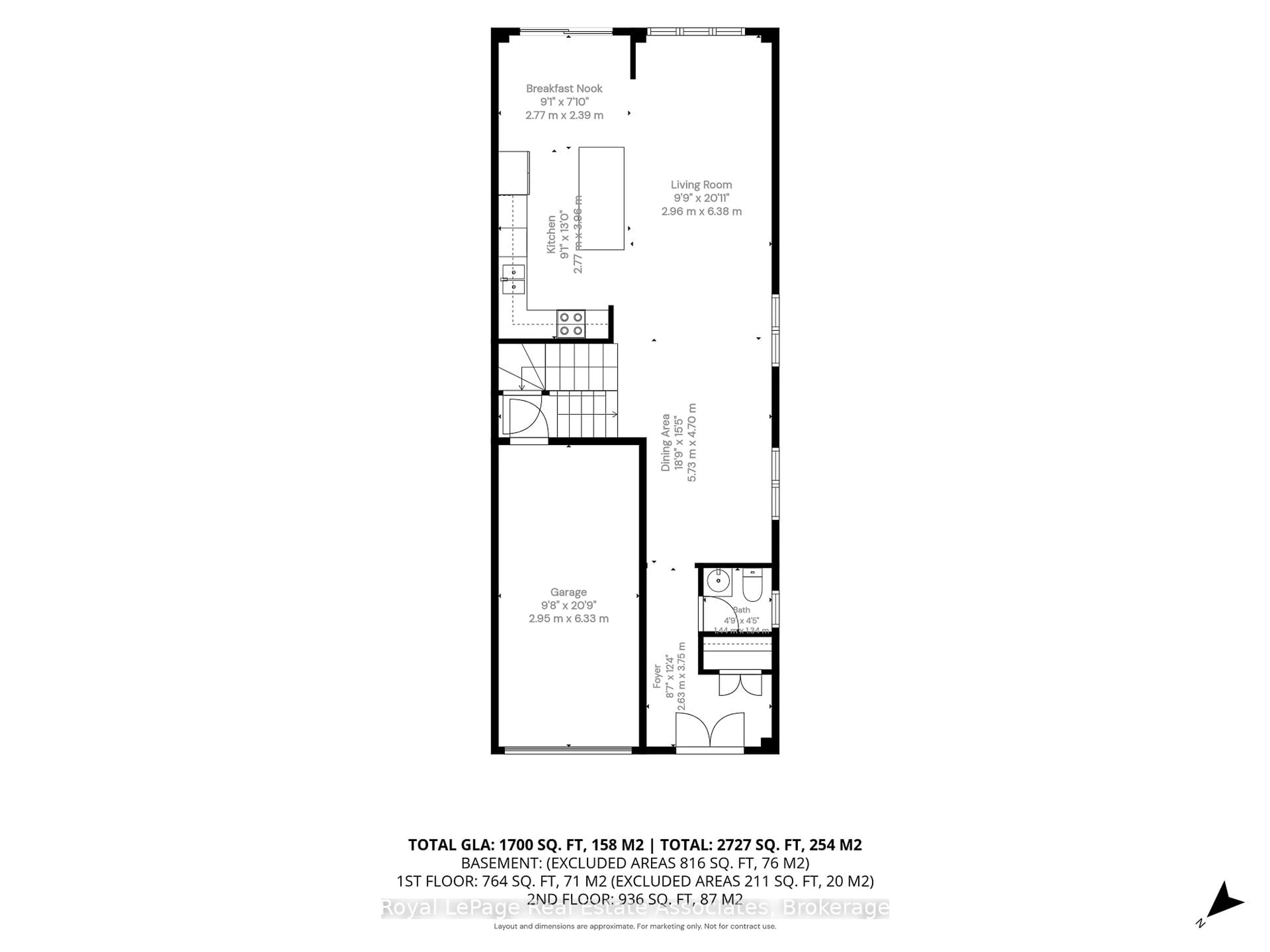 Floor plan for 158 Gentile Circ, Vaughan Ontario L4H 3N3