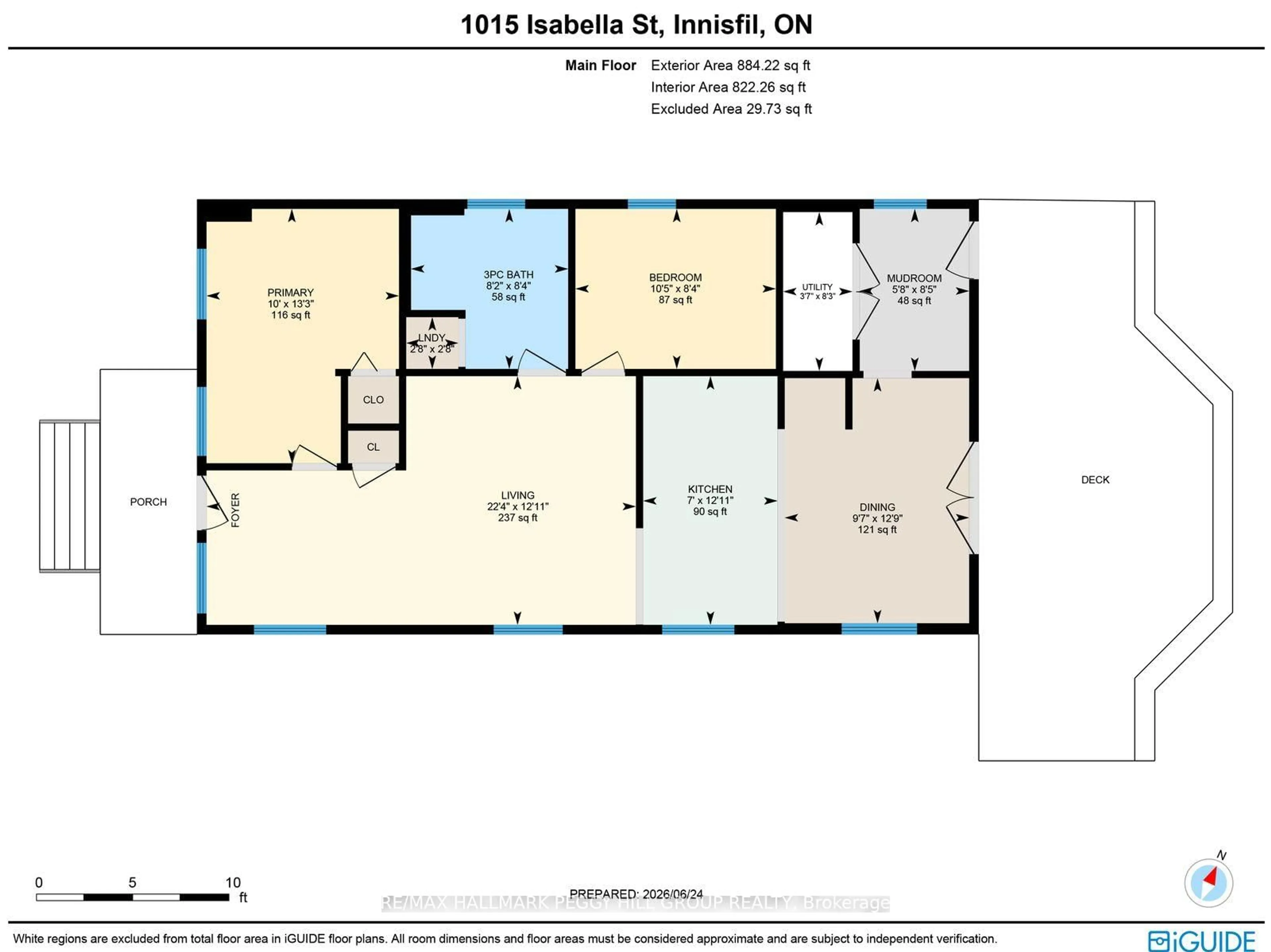 Floor plan for 1015 Isabella St, Innisfil Ontario L0L 1W0