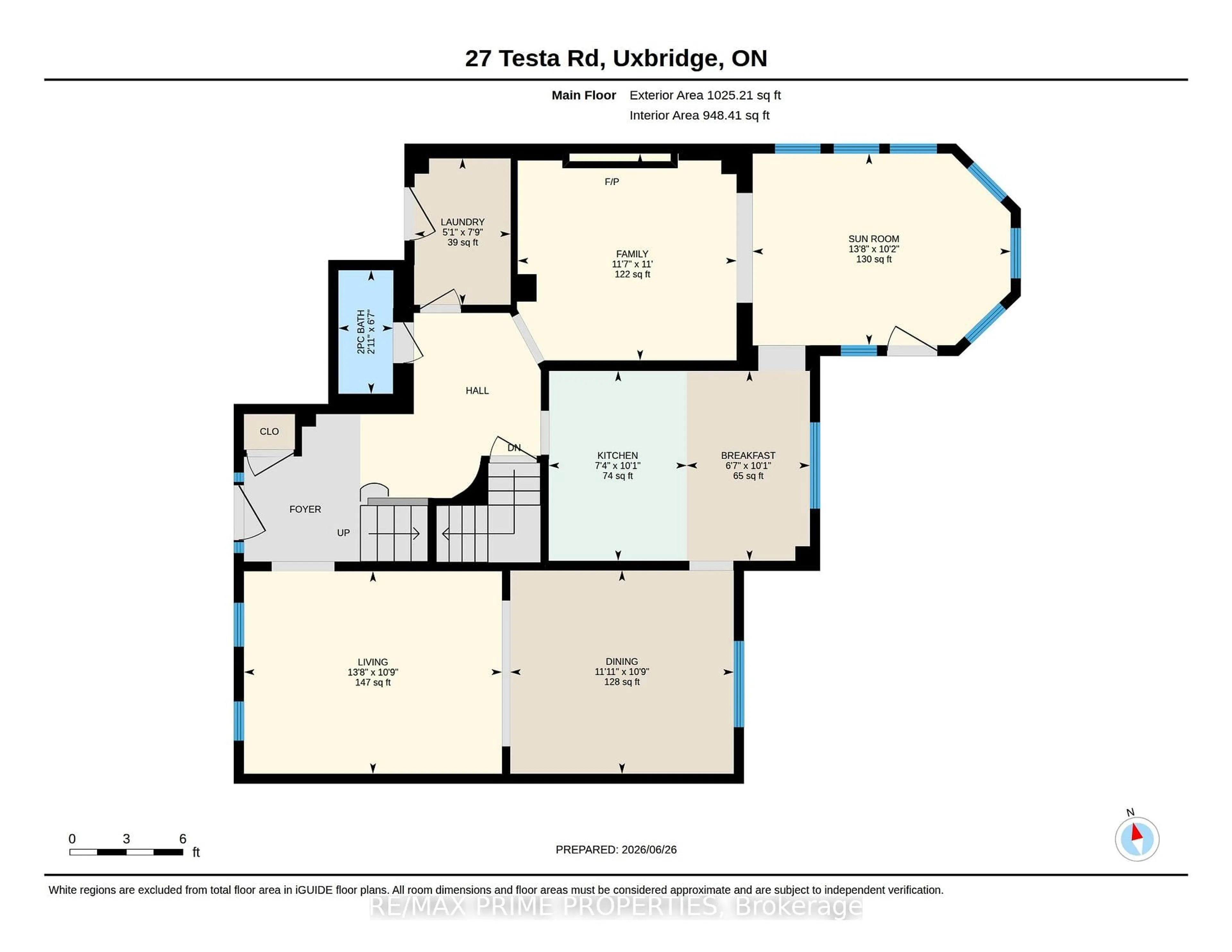 Floor plan for 27 Testa Rd, Uxbridge Ontario L9P 1M2