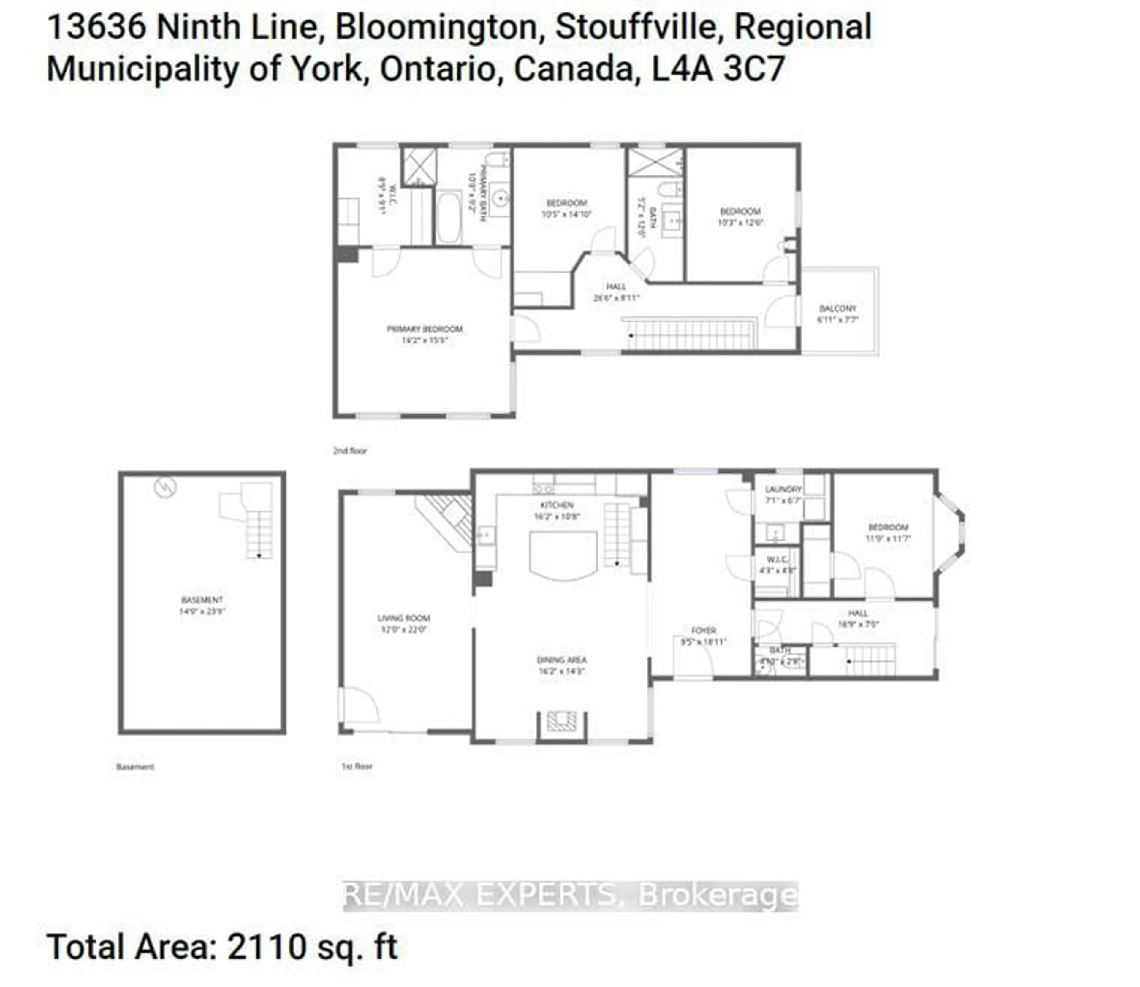 Floor plan for 13676 Ninth Line, Whitchurch-Stouffville Ontario L4A 7X3