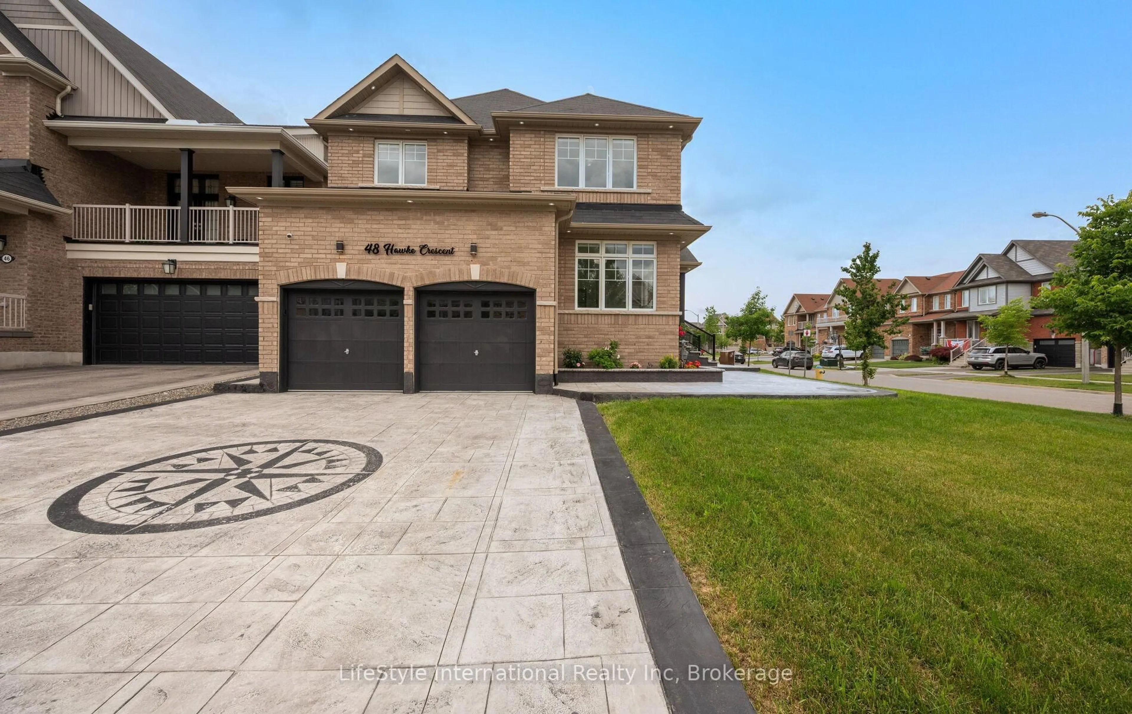 Home with brick exterior material, street for 48 Hawke Cres, New Tecumseth Ontario L0G 1W0