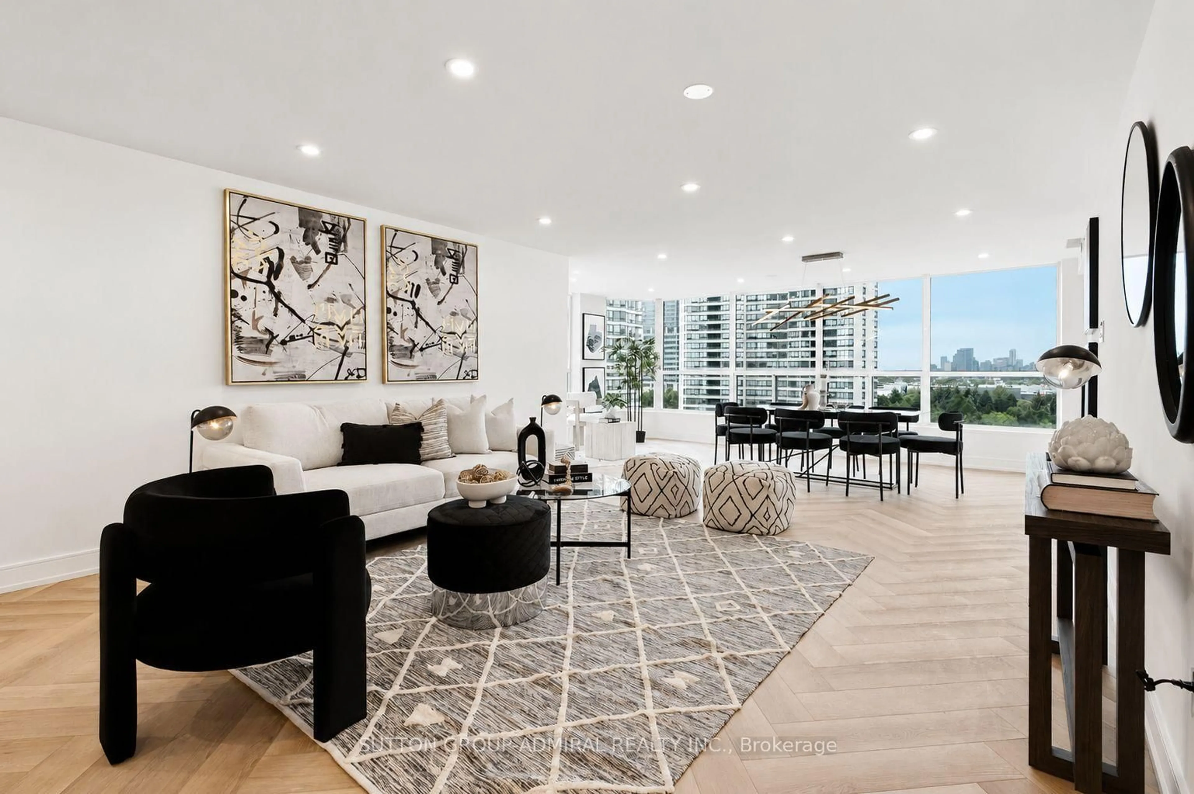 Living room with furniture, unknown for 1 Clark Ave #1411, Vaughan Ontario L4J 7Y6