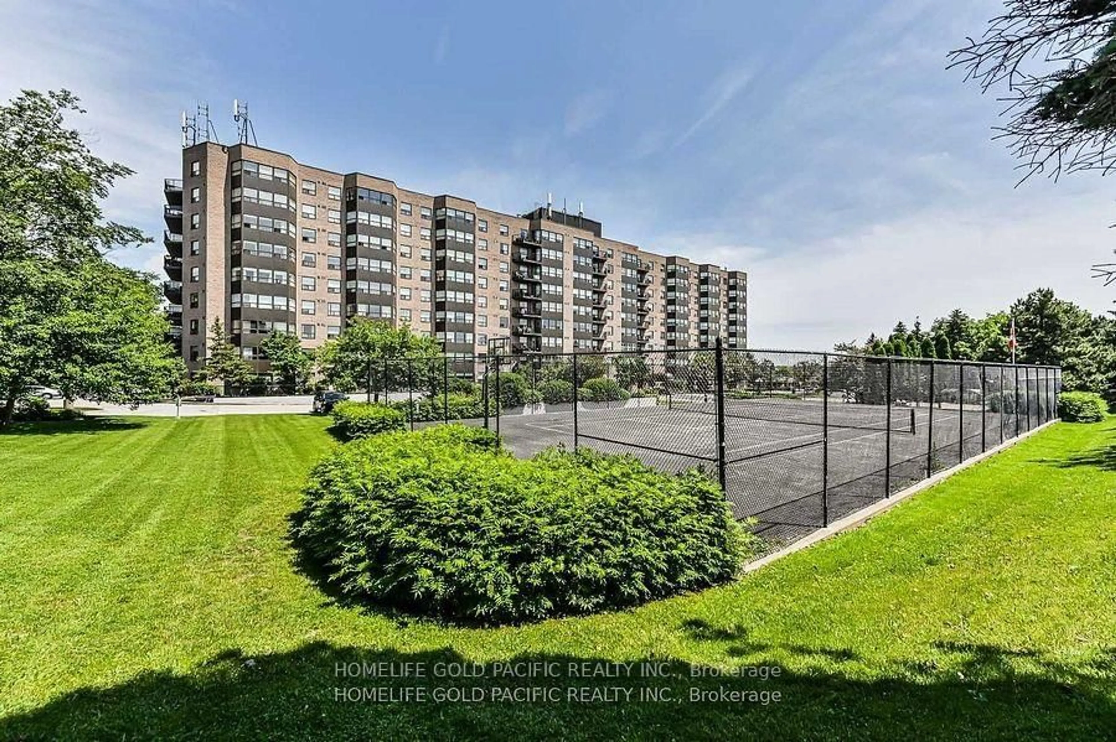 A pic from outside/outdoor area/front of a property/back of a property/a pic from drone, water/lake/river/ocean view for 2 Raymerville Dr #806, Markham Ontario L3P 7N7