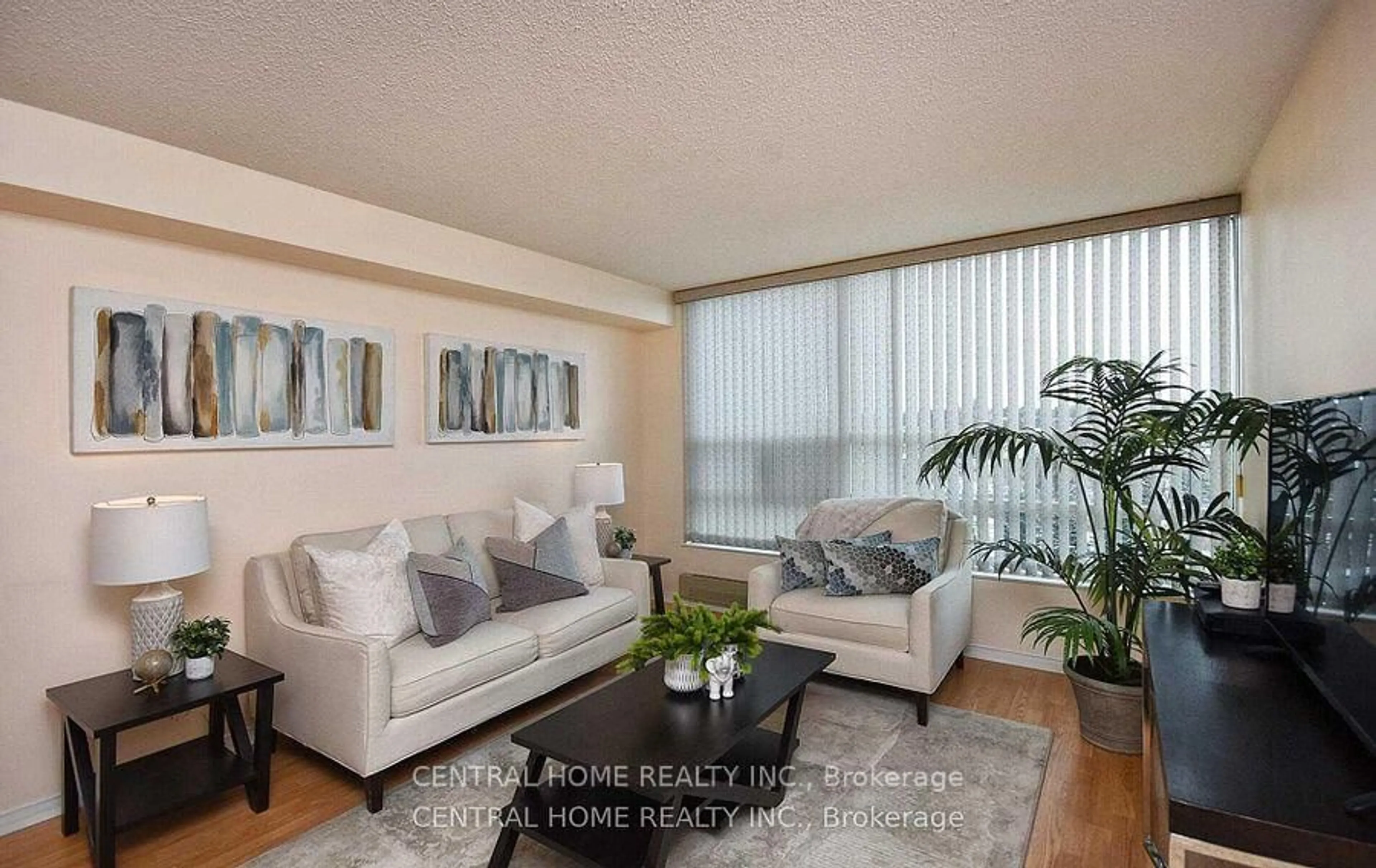 Living room with furniture, wood/laminate floor for 7825 Bayview Ave #502, Markham Ontario L3T 7N2