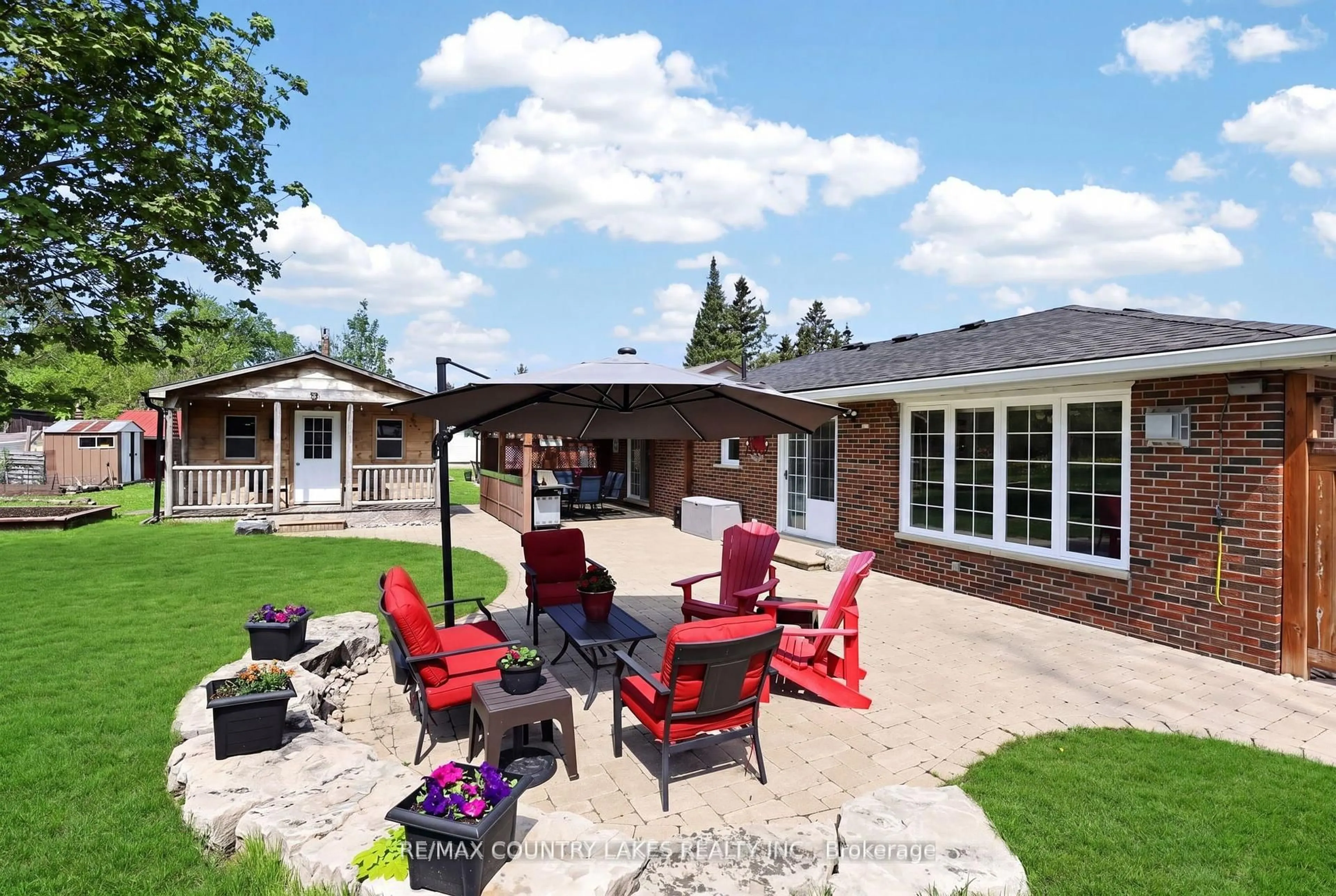 Patio, mountain view for 653 Simcoe St, Brock Ontario L0K 1A0