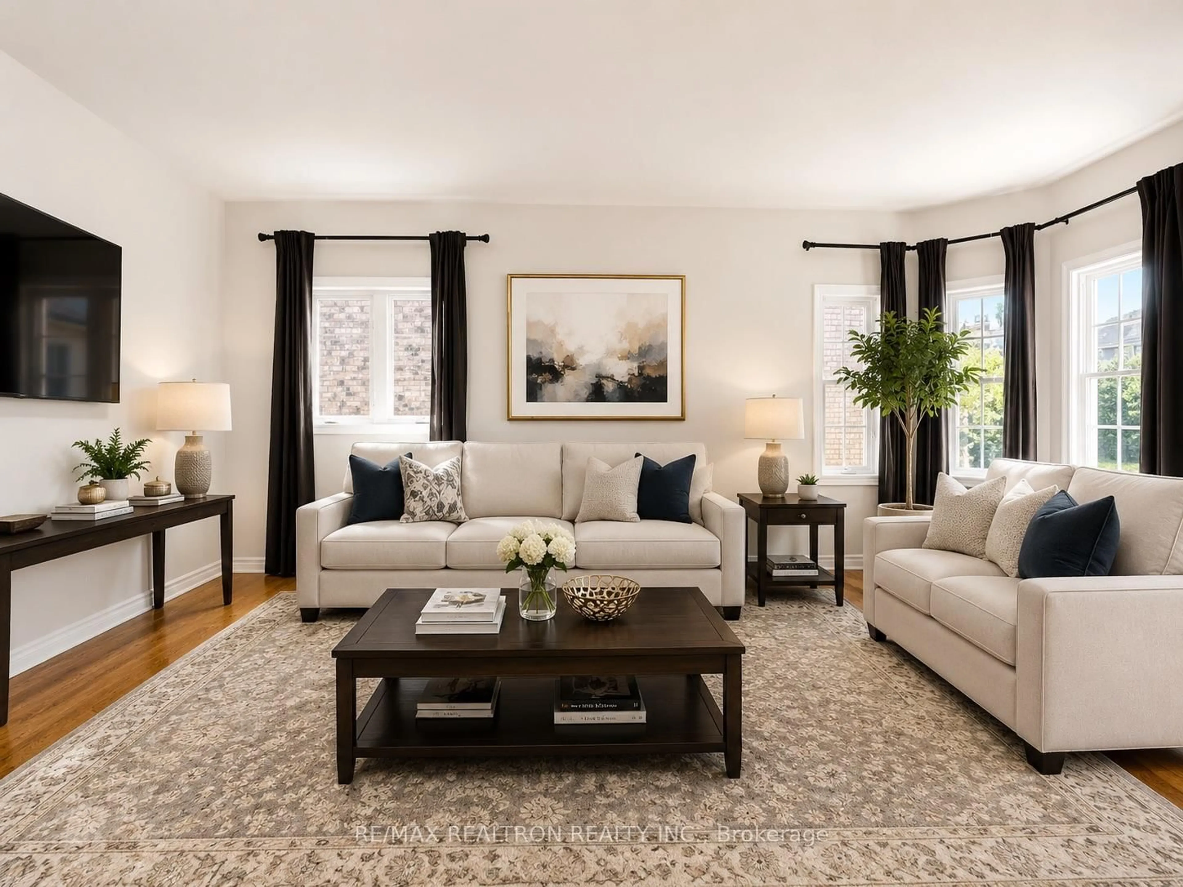 Living room with furniture, carpet floor for 134 Humberland Dr, Richmond Hill Ontario L4E 3Y7
