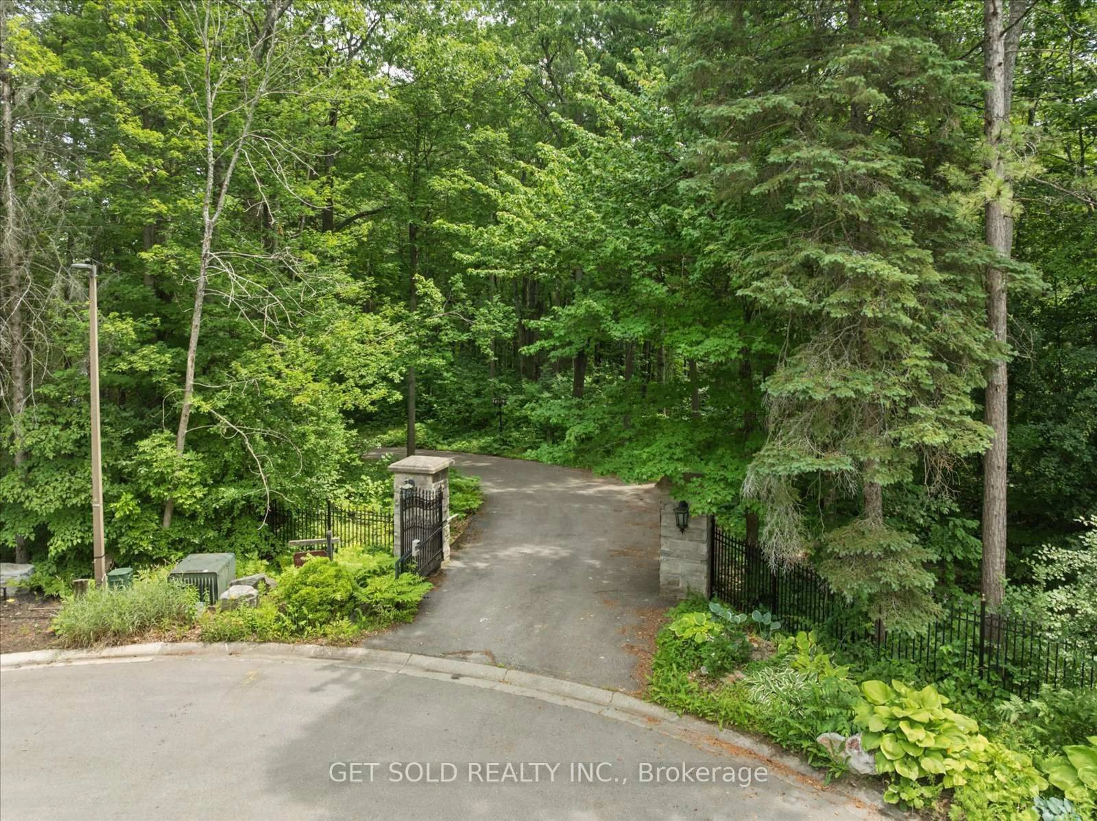 A pic from outside/outdoor area/front of a property/back of a property/a pic from drone, forest/trees view for 80 White Pine Tr, Richmond Hill Ontario L4E 3L8