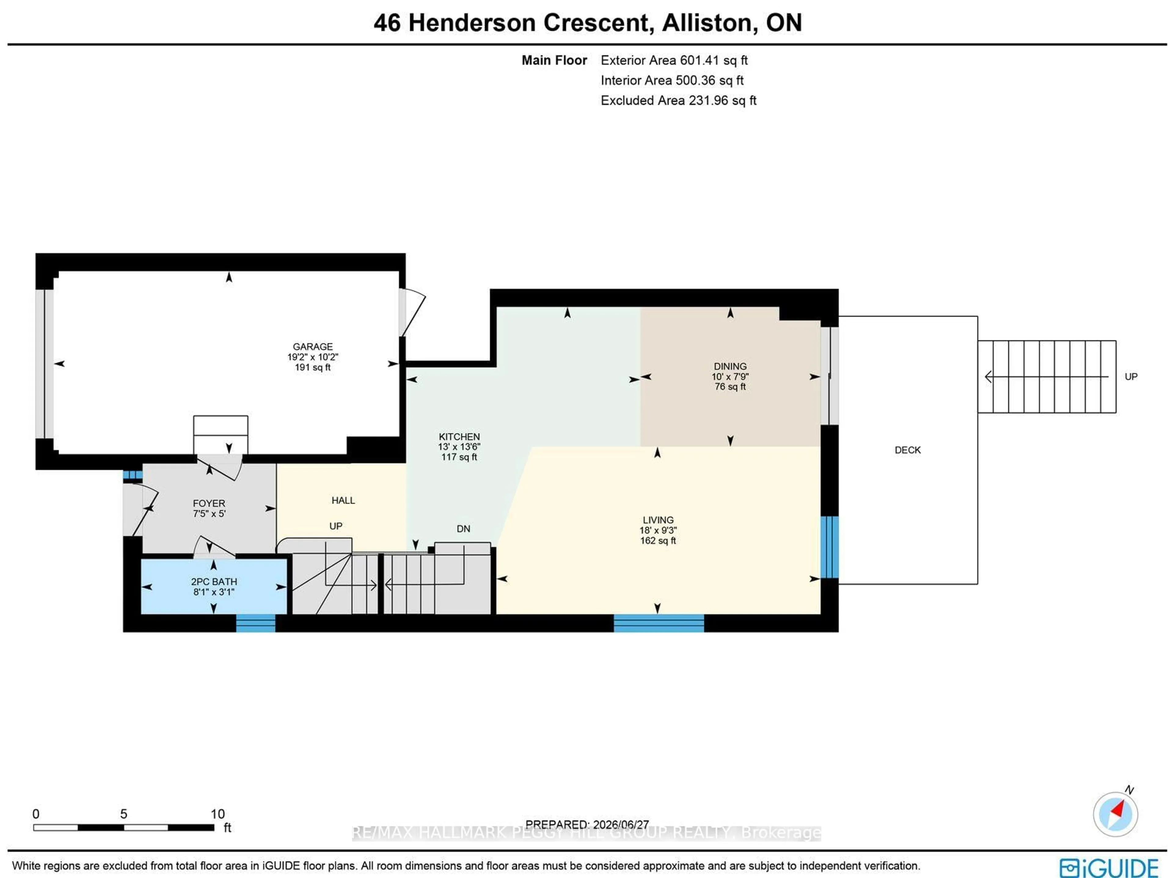 Floor plan for 46 Henderson Cres, New Tecumseth Ontario L9R 1Y4