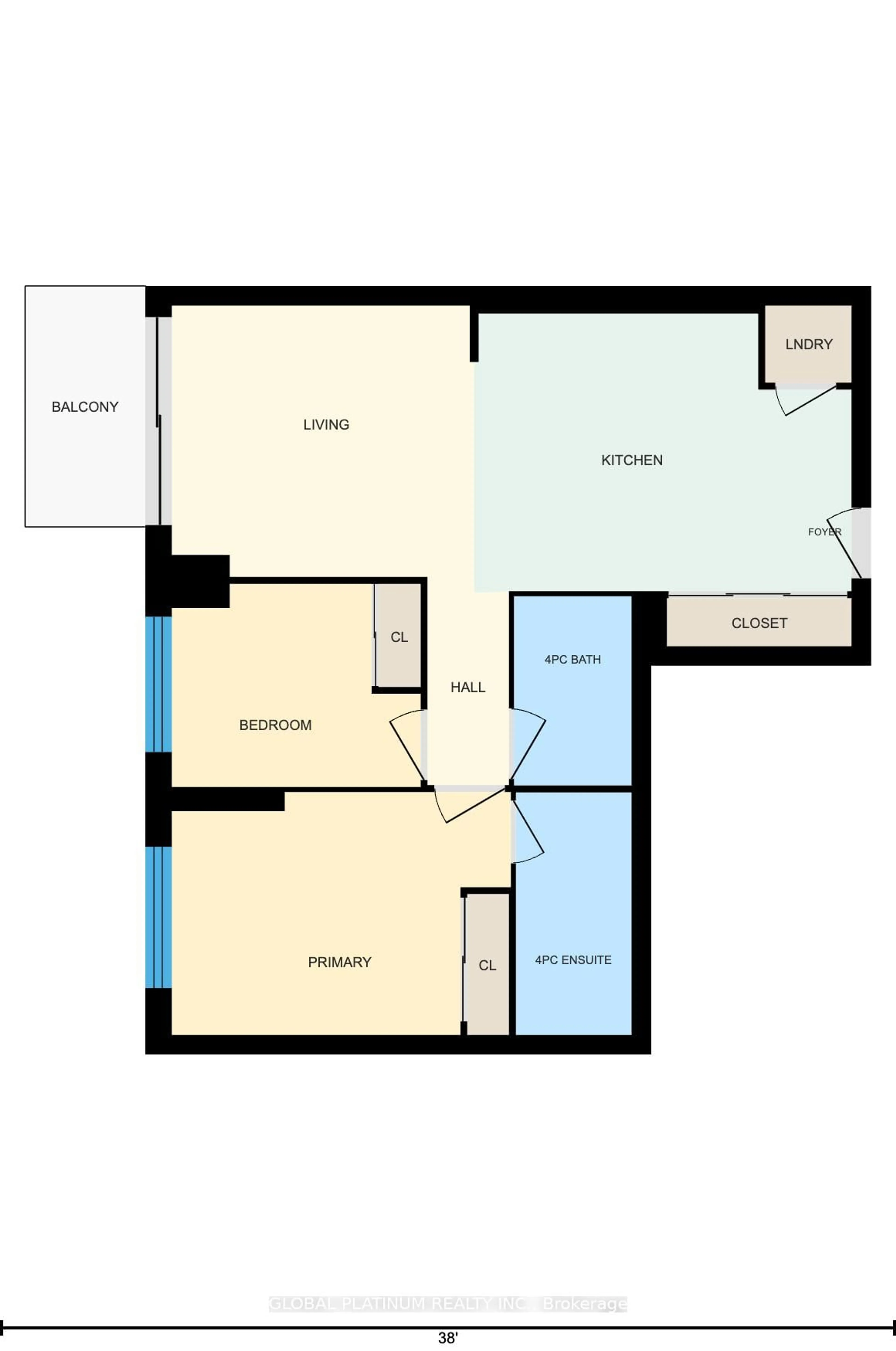 Floor plan for 6 David Eyer Rd #713, Richmond Hill Ontario L4S 0N5