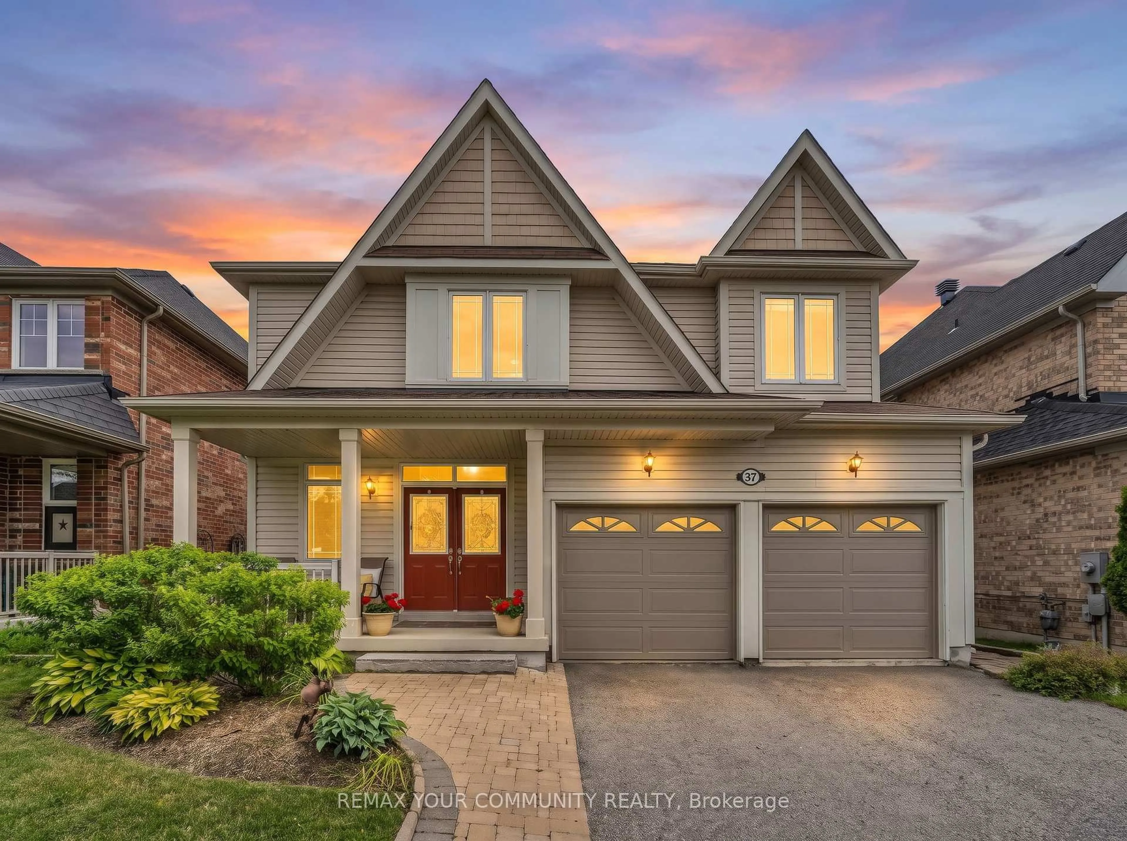 Home with brick exterior material, street for 37 Bramsey St, Georgina Ontario L0E 1R0