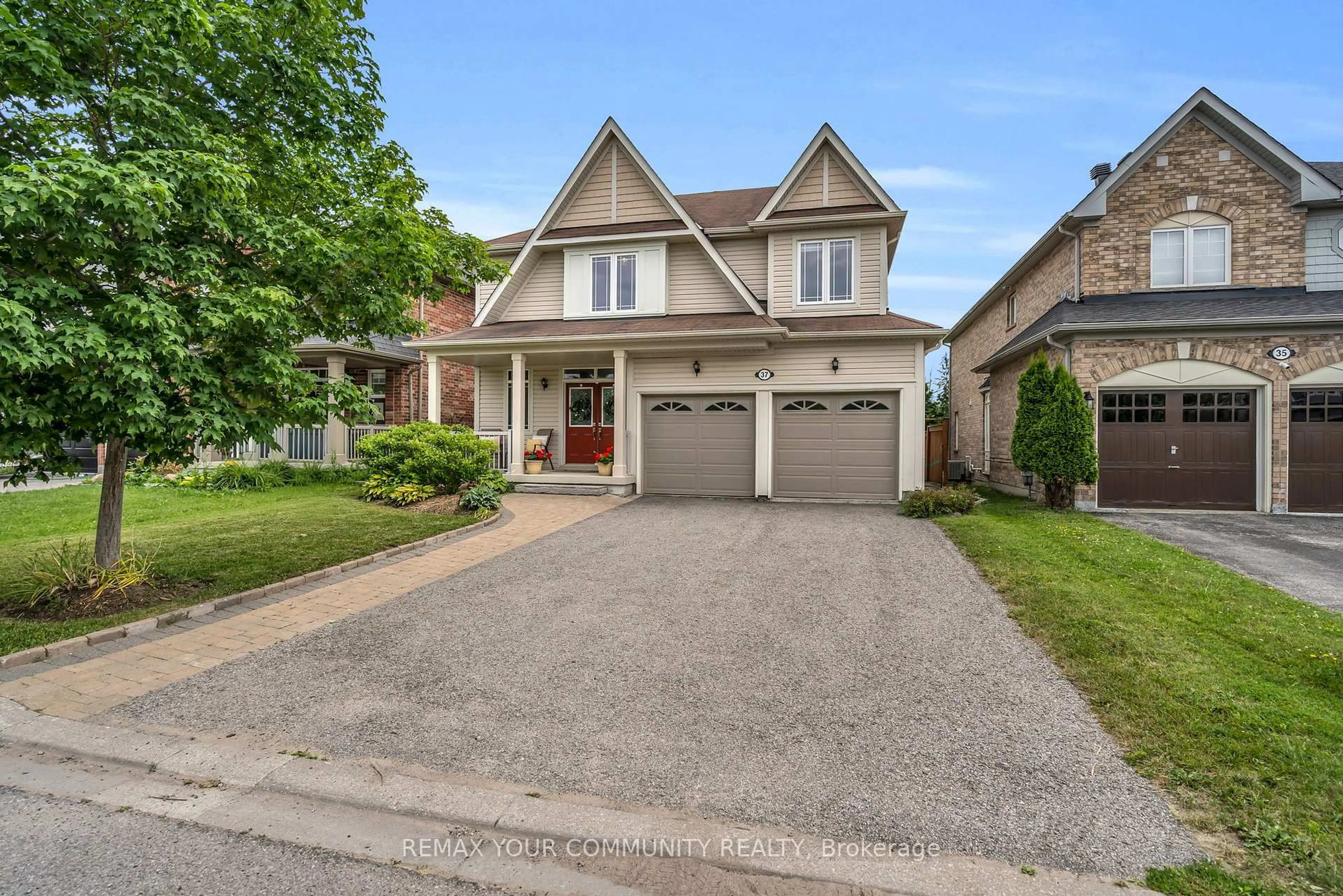 Home with brick exterior material, street for 37 Bramsey St, Georgina Ontario L0E 1R0