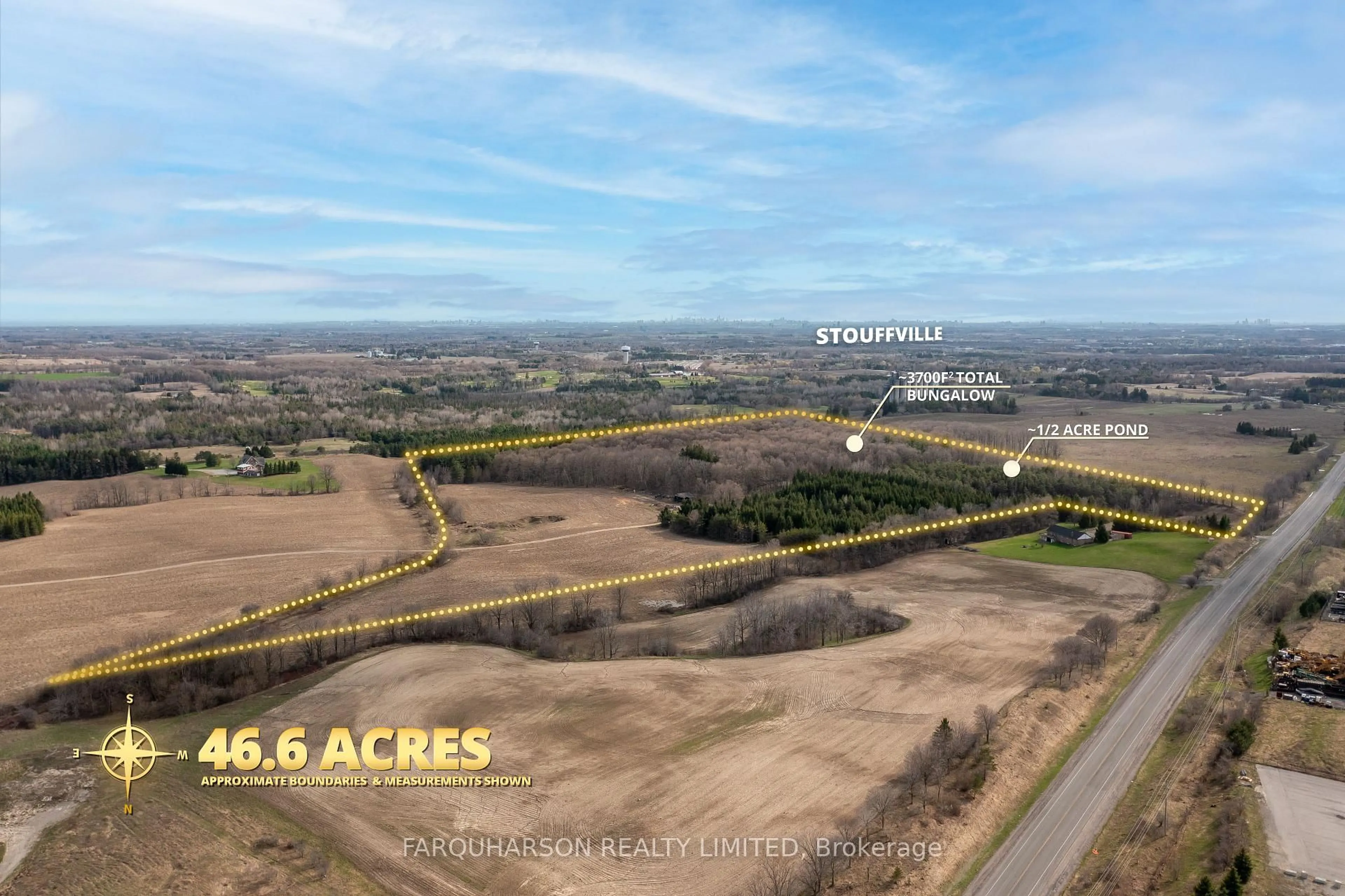A pic from outside/outdoor area/front of a property/back of a property/a pic from drone, unknown for 159 Highway 47 Highway, Uxbridge Ontario L9P 0C7