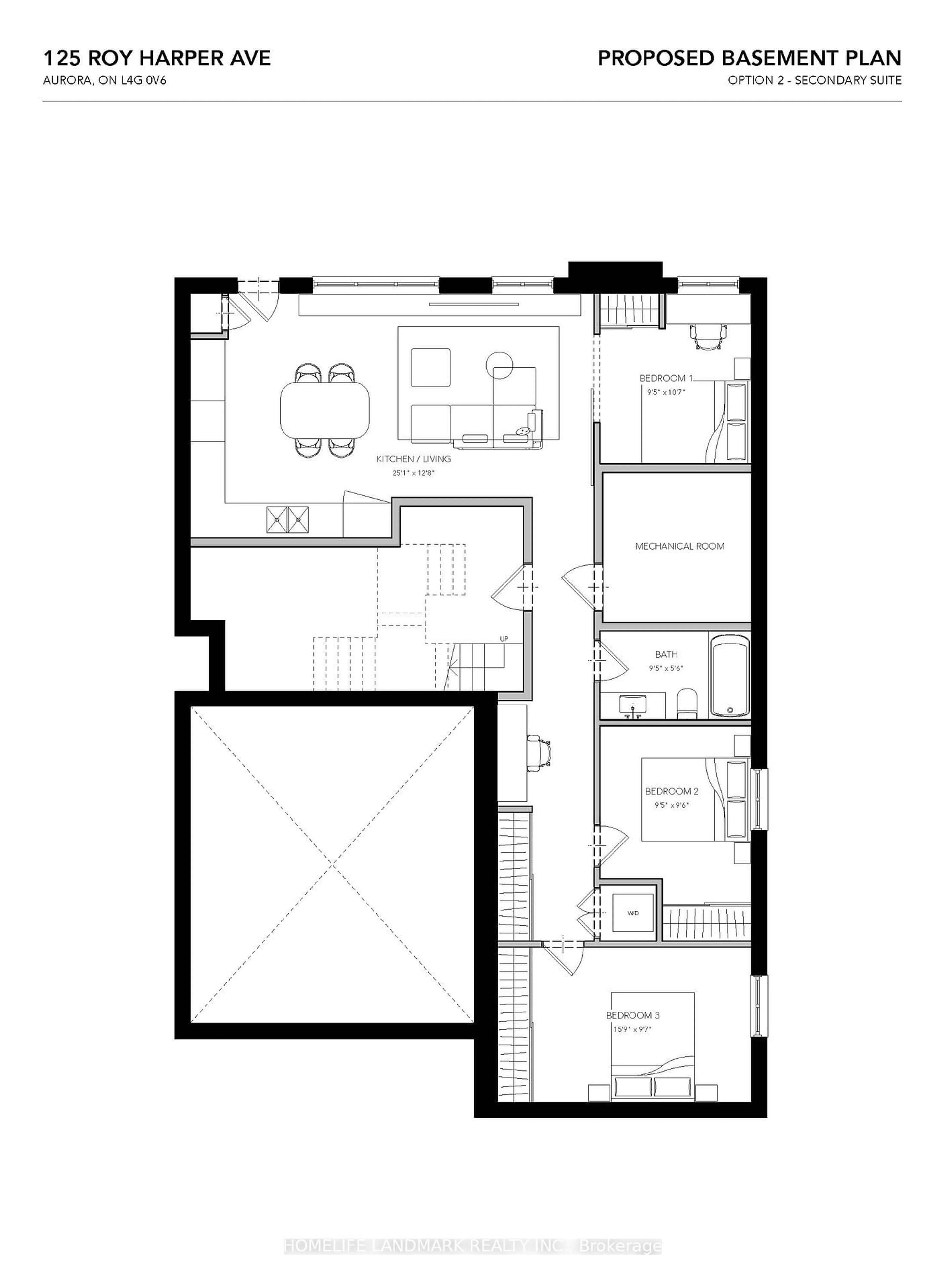 Floor plan for 125 Roy Harper Ave, Aurora Ontario L4G 0V6