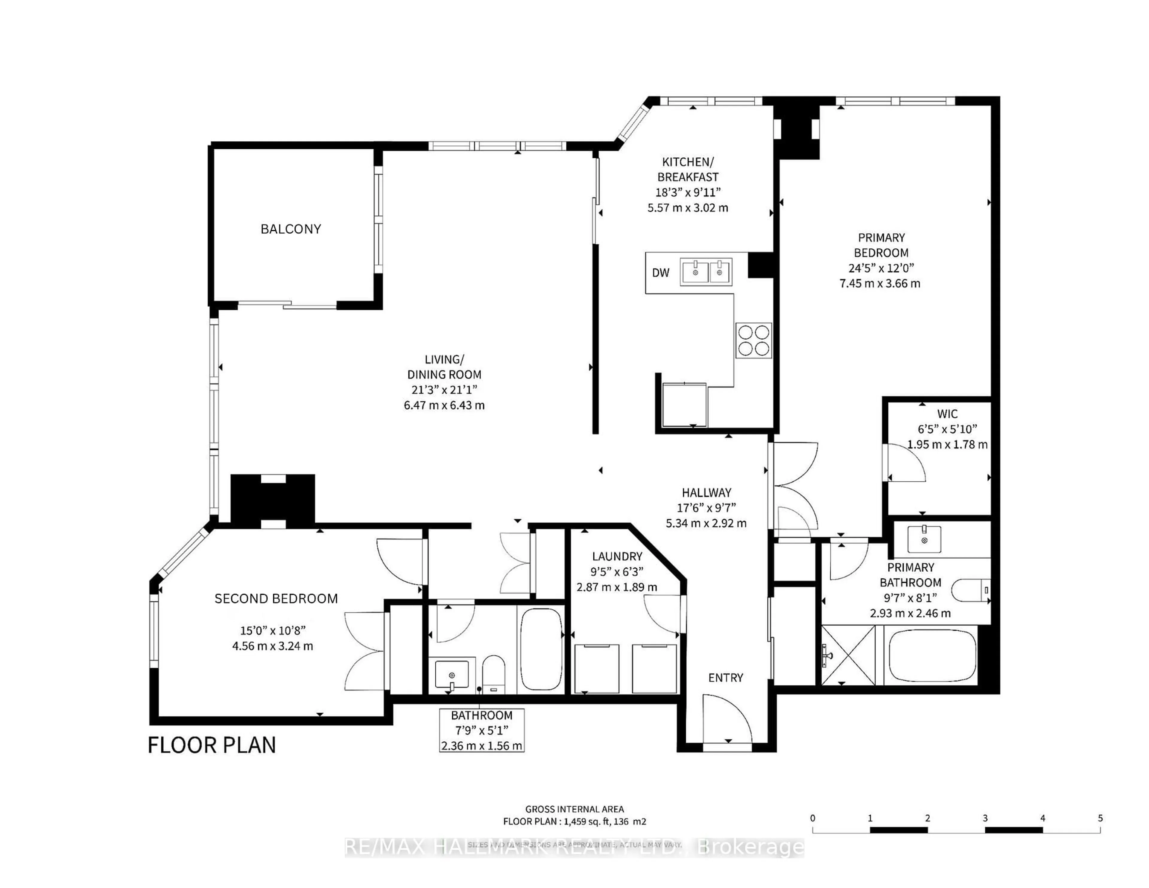 Floor plan for 14924 Yonge St #302, Aurora Ontario L4G 6H7