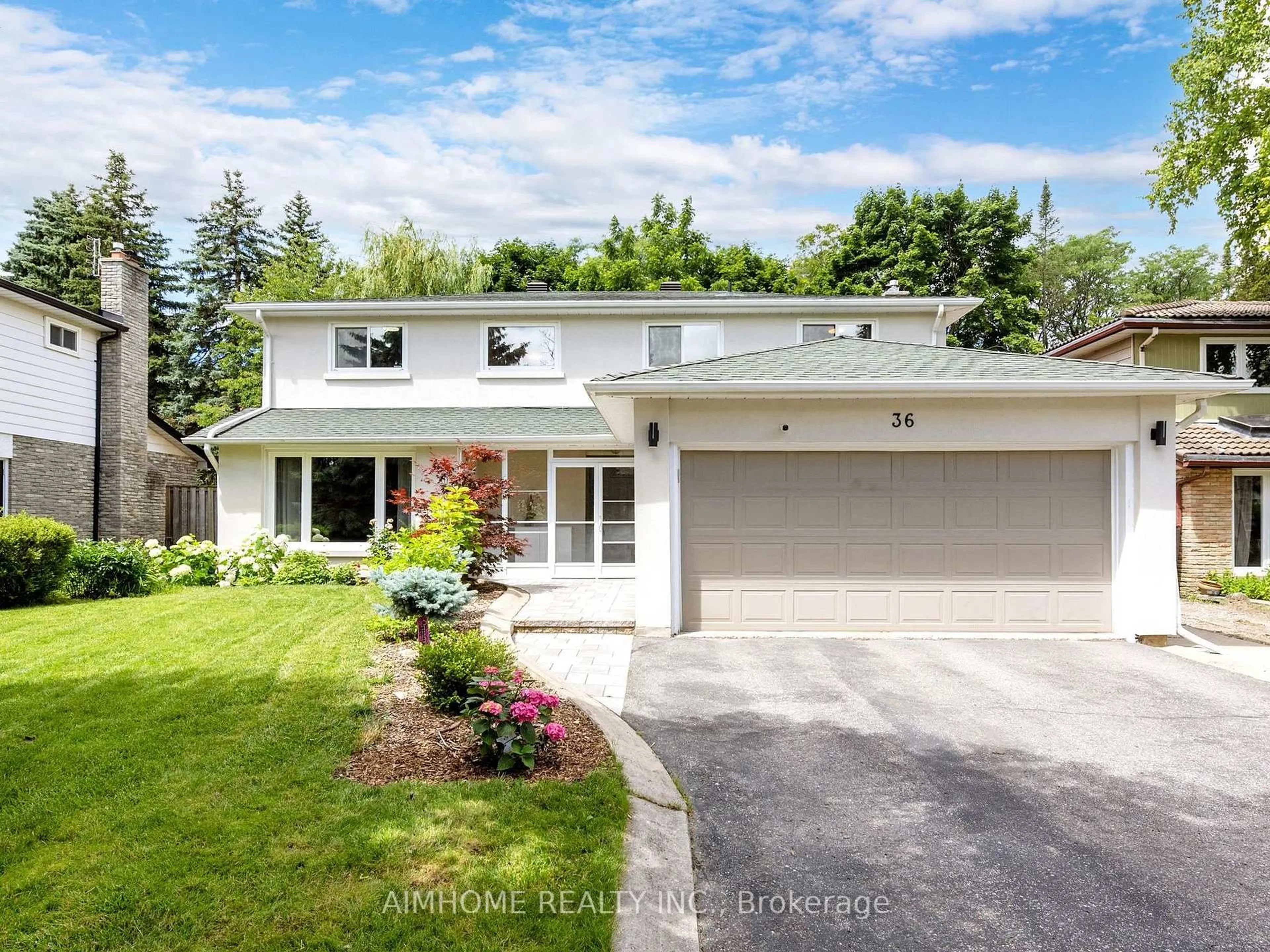 Home with vinyl exterior material, street for 36 Liebeck Cres, Markham Ontario L3R 1Y5