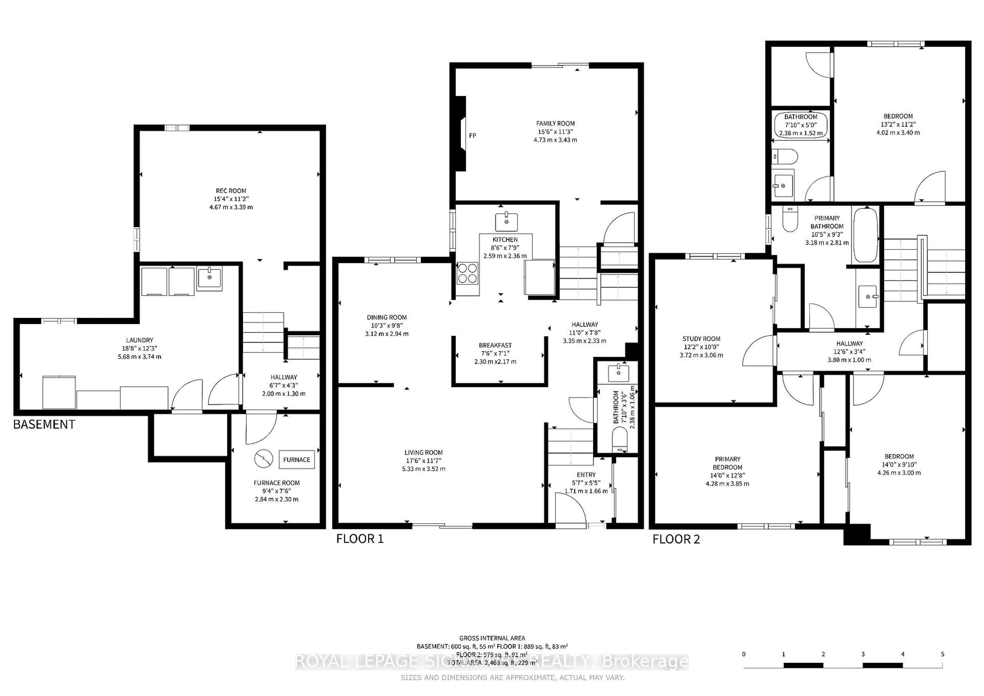 Floor plan for 12 Linton Crt, Markham Ontario L3T 5M9