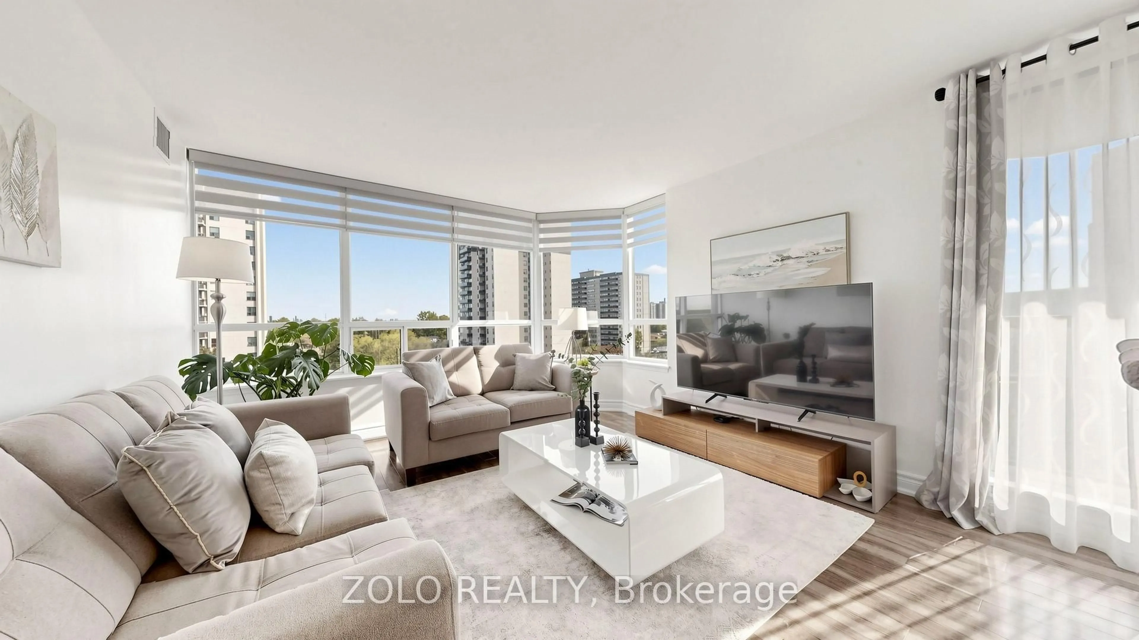 Living room with furniture, unknown for 91 Townsgate Dr #704, Vaughan Ontario L4J 8E8