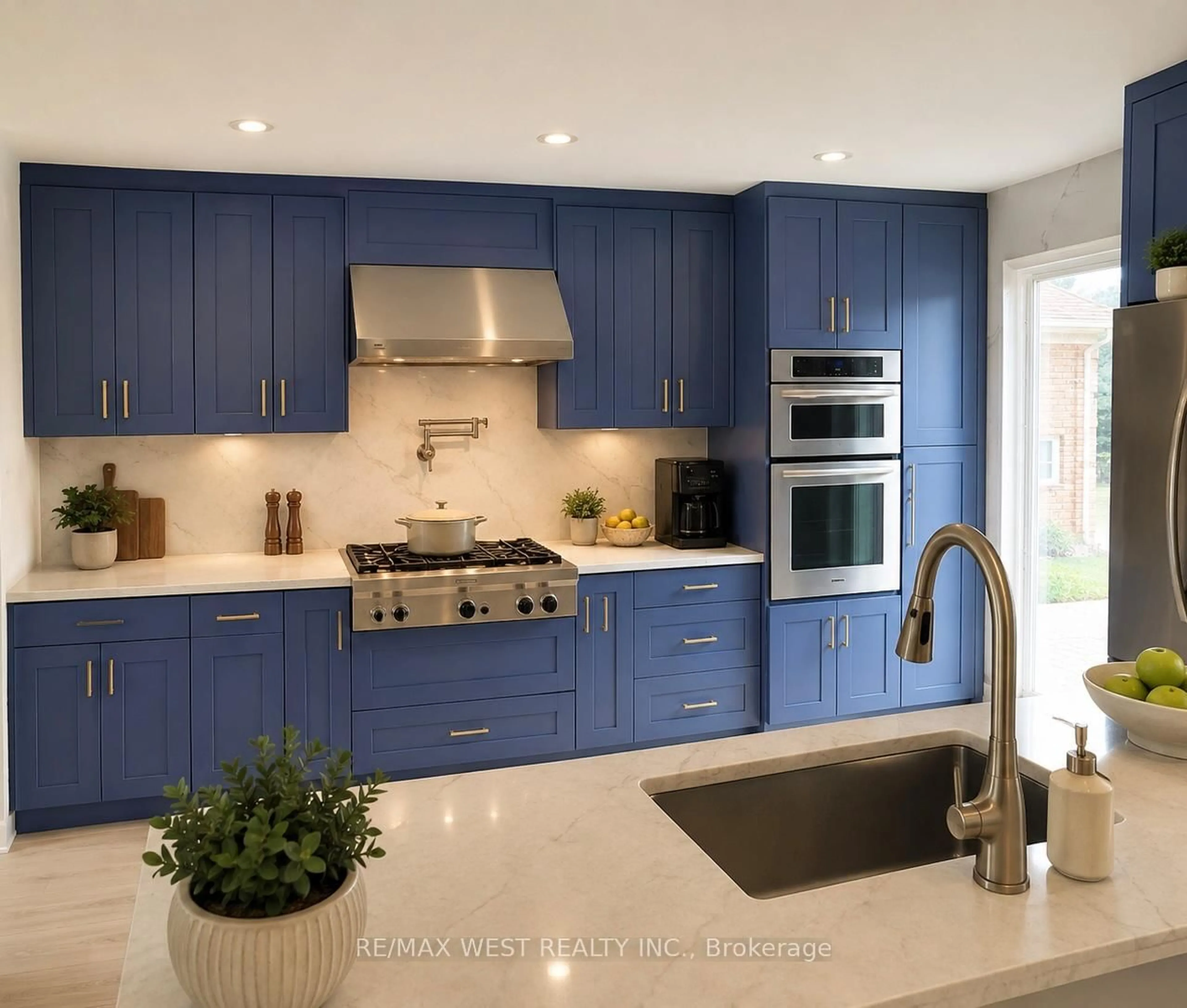 Contemporary kitchen, ceramic/tile floor for 137 Hudson Cres, Bradford West Gwillimbury Ontario L3Z 2Y7