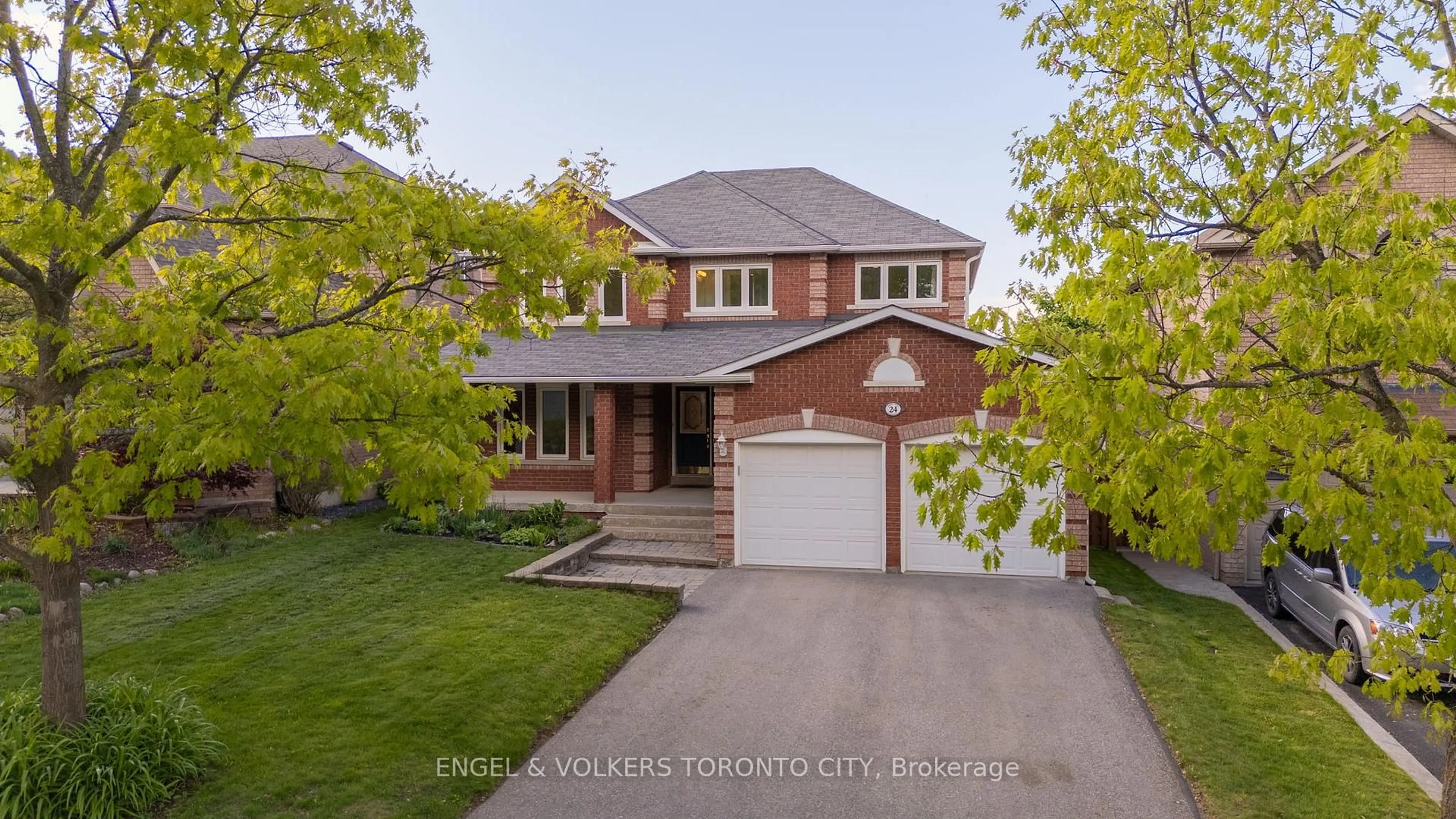 Home with brick exterior material, street for 24 Timber Valley Ave, Richmond Hill Ontario L4E 3S6