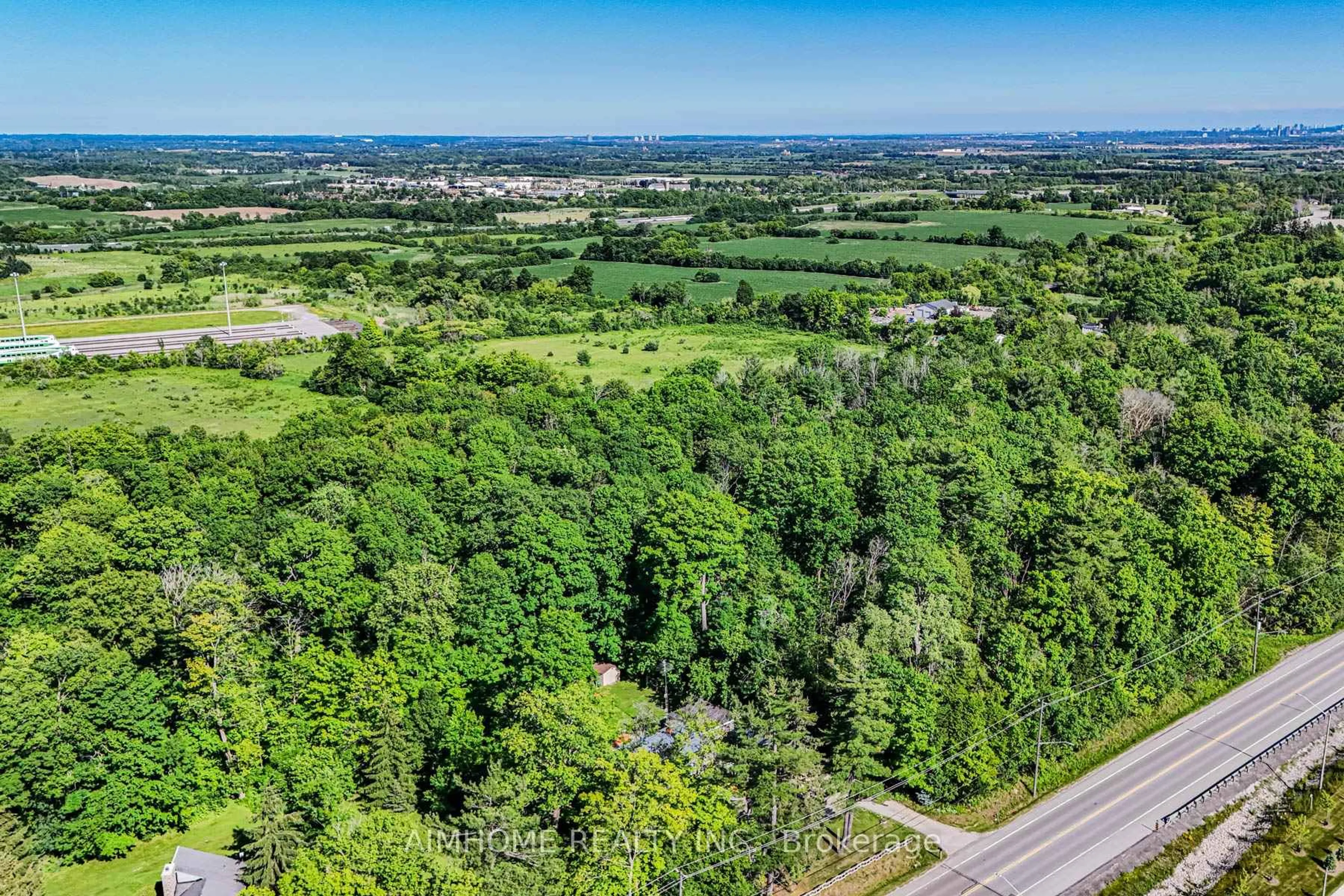 A pic from outside/outdoor area/front of a property/back of a property/a pic from drone, forest/trees view for 12827 Leslie St, Richmond Hill Ontario L4E 1A2