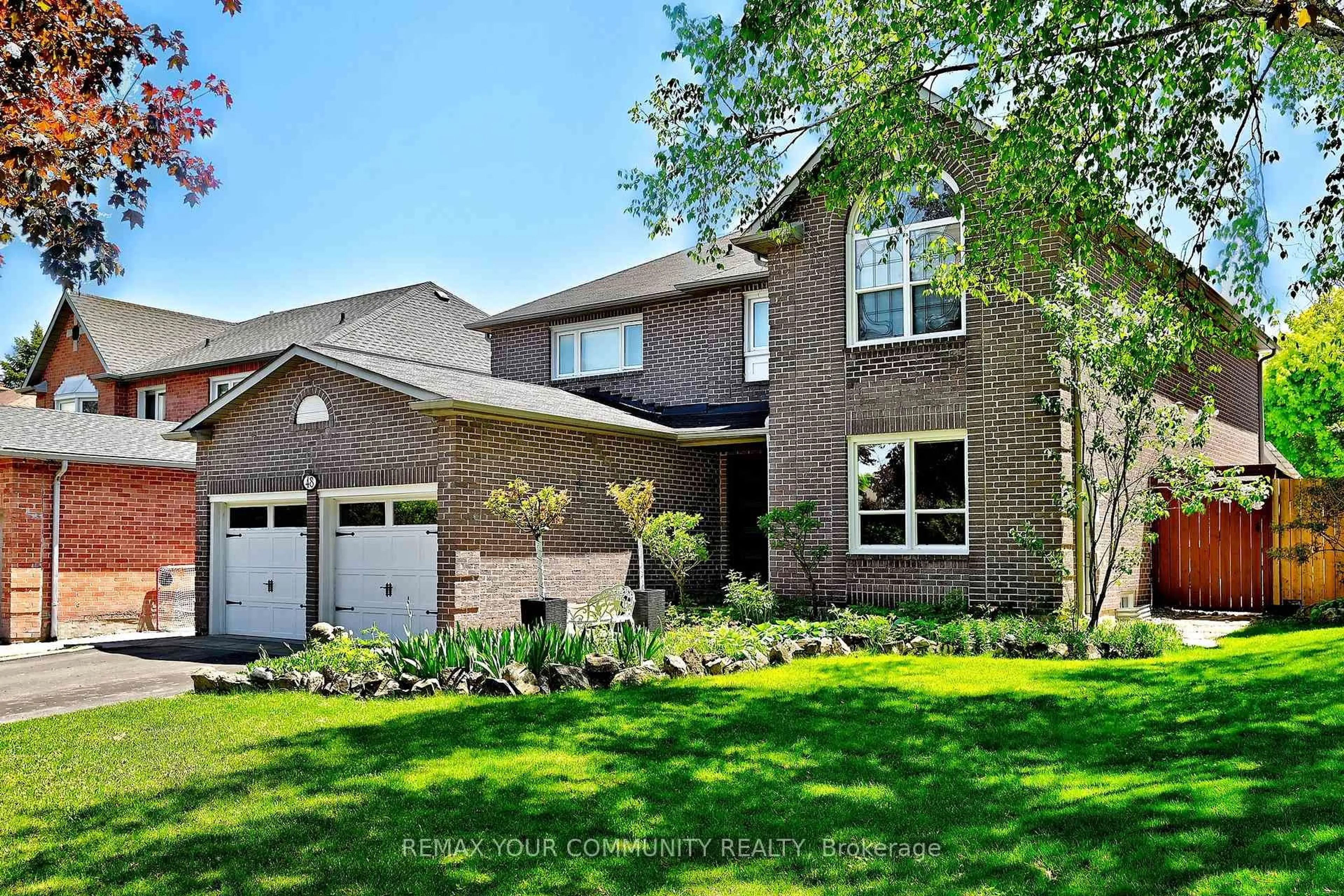 Home with brick exterior material, street for 48 Haskell Cres, Aurora Ontario L4G 5T3
