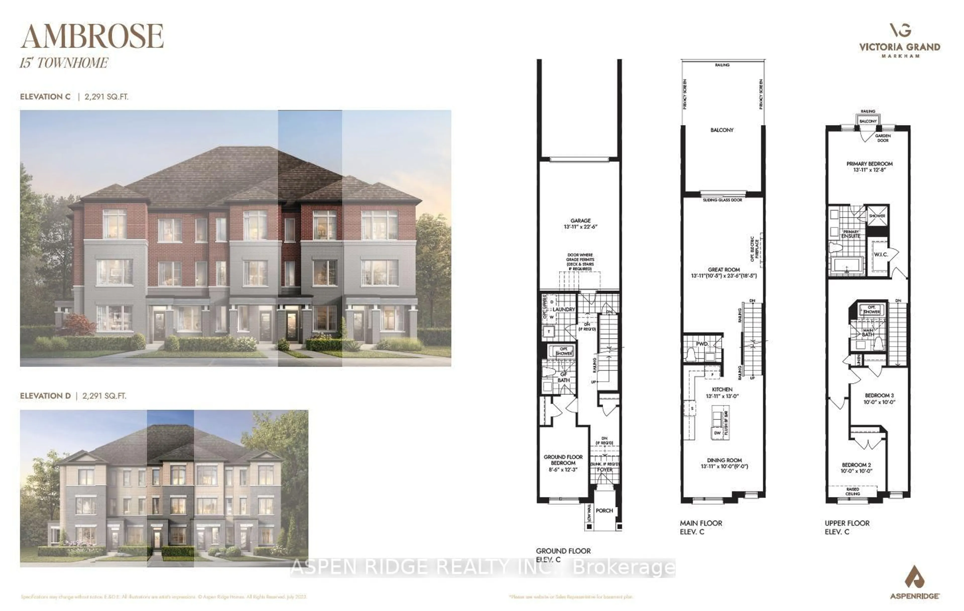 Floor plan for 537 Vine Cliff Blvd, Markham Ontario L6C 3N3