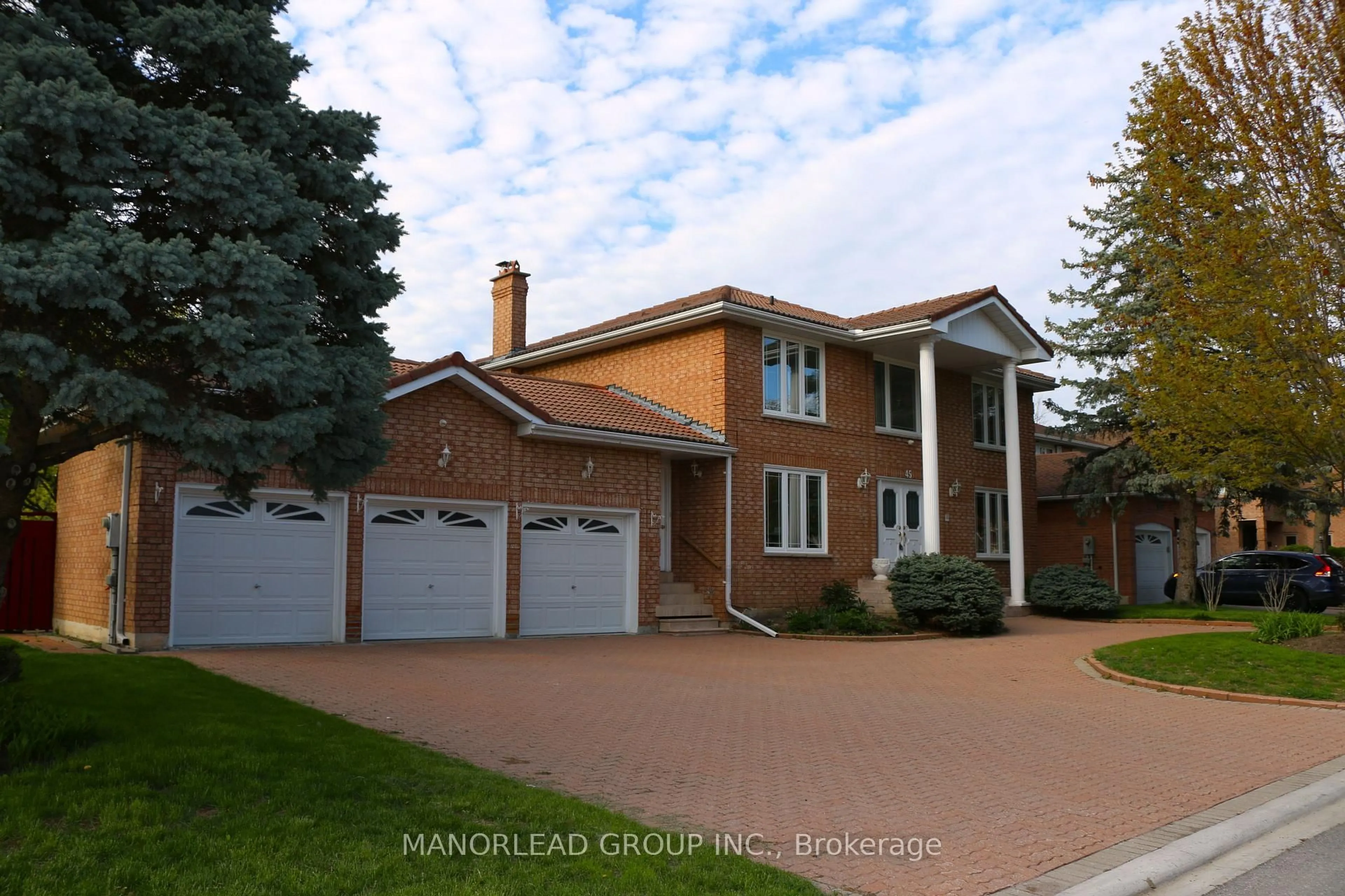 Home with brick exterior material, street for 45 Aitken Circ, Markham Ontario L3R 7L3