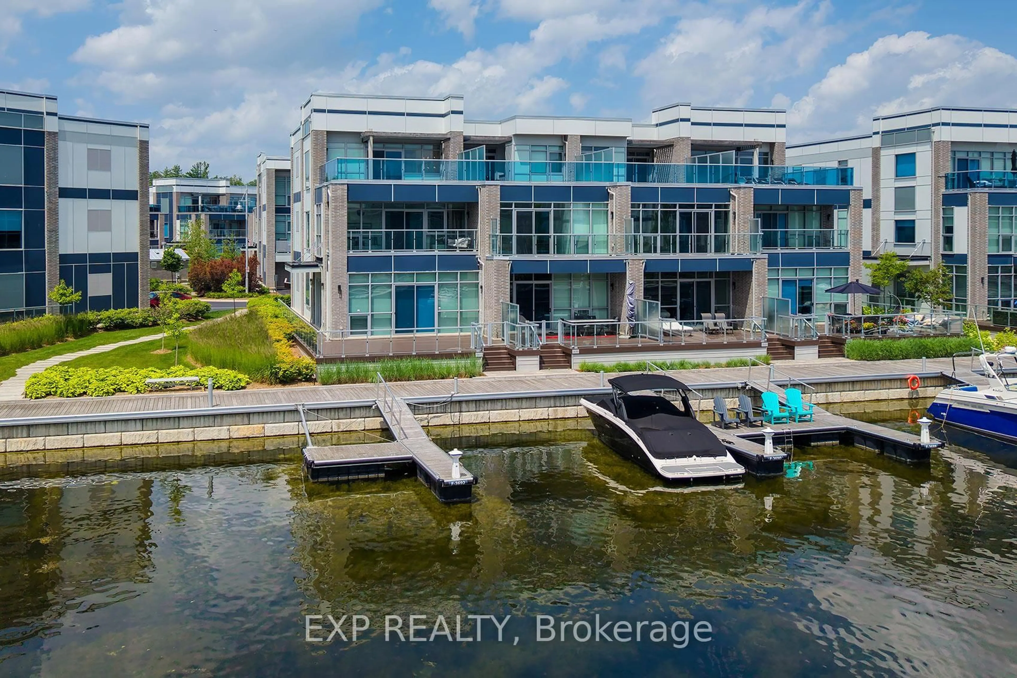 A pic from outside/outdoor area/front of a property/back of a property/a pic from drone, water/lake/river/ocean view for 3692 Ferretti Crt, Innisfil Ontario L9S 0N6