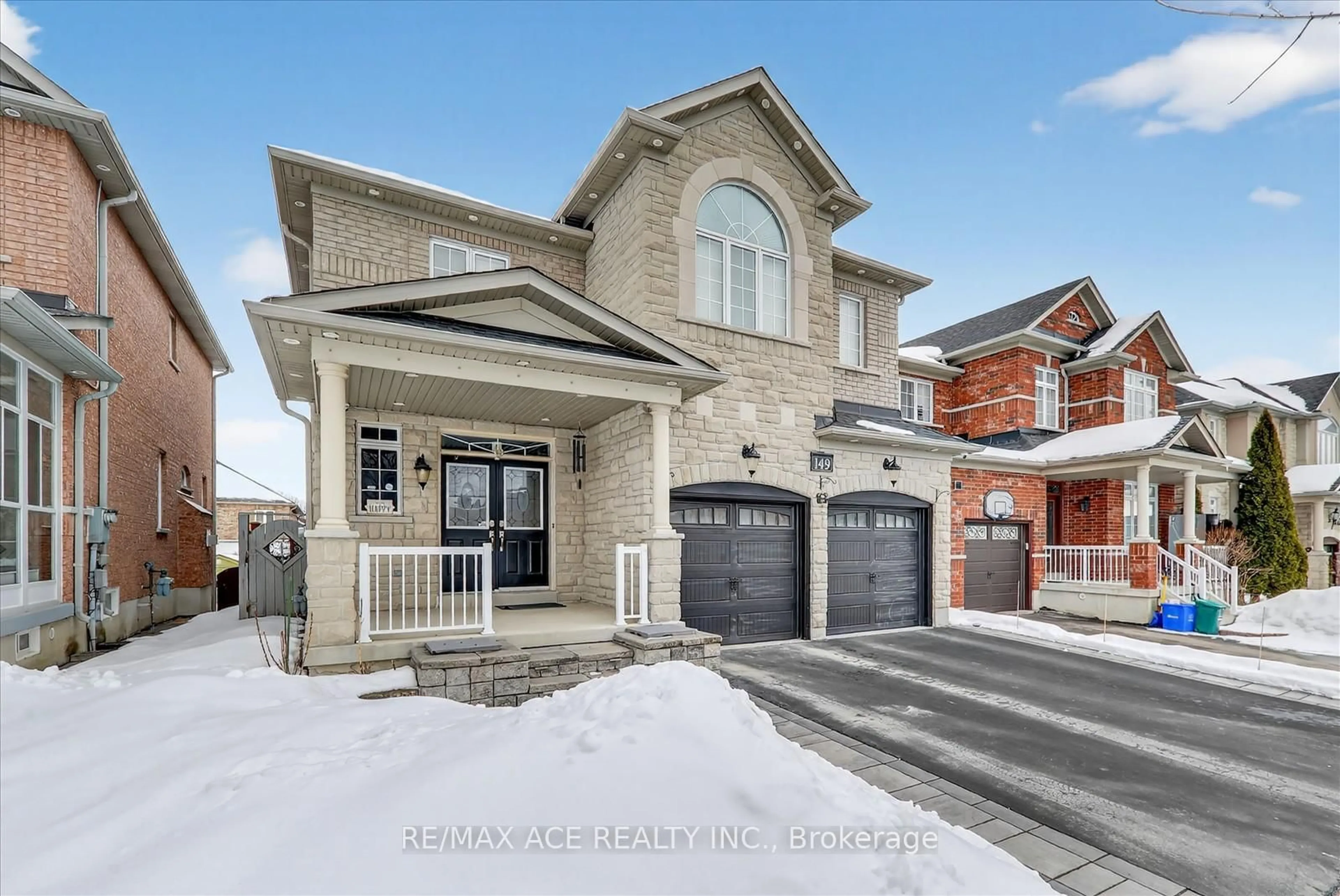 Home with brick exterior material, street for 149 Riverwalk Dr, Markham Ontario L6B 0E2