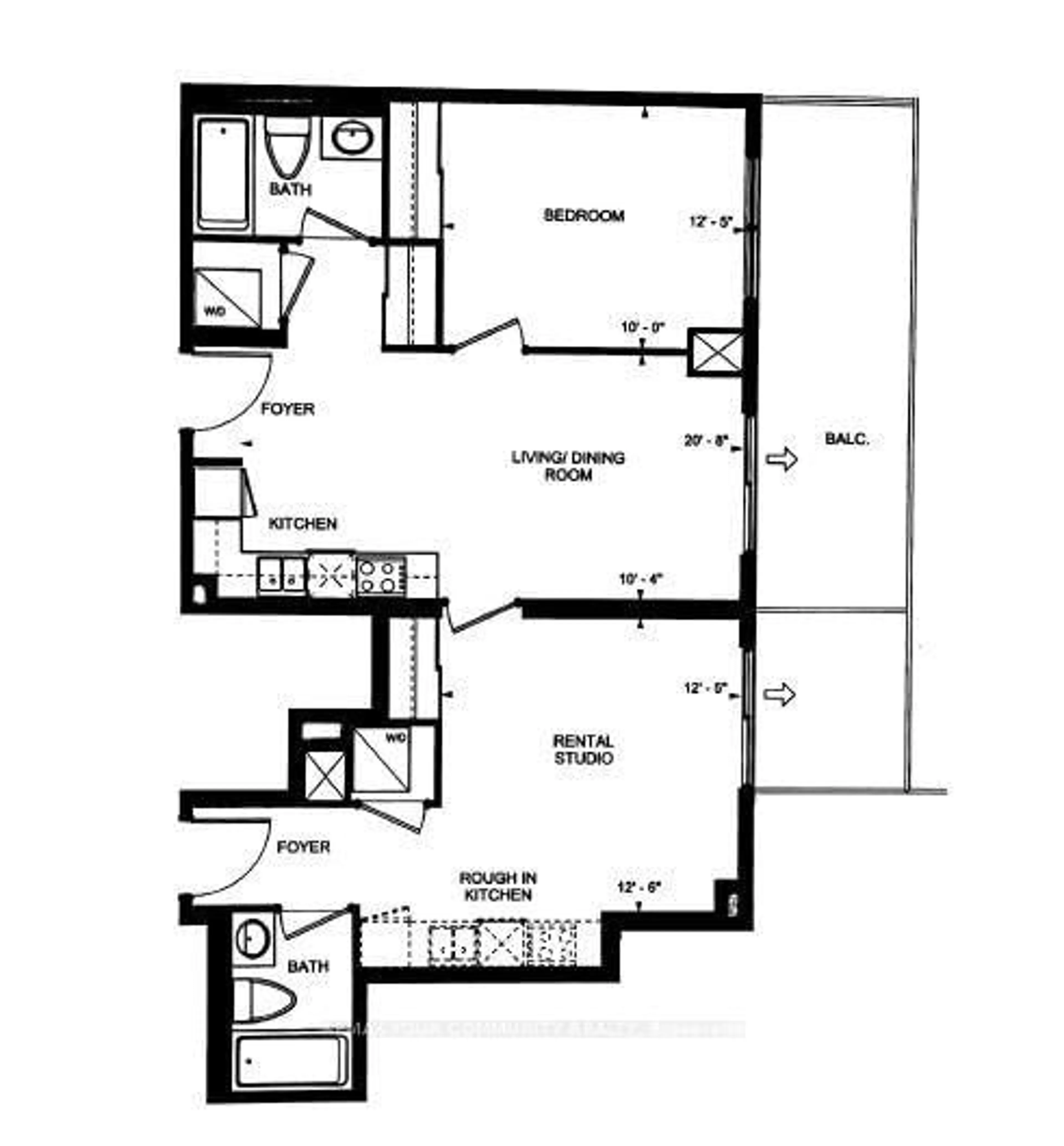 Floor plan for 268 Buchanan Dr #203W, Markham Ontario L3R 8G9