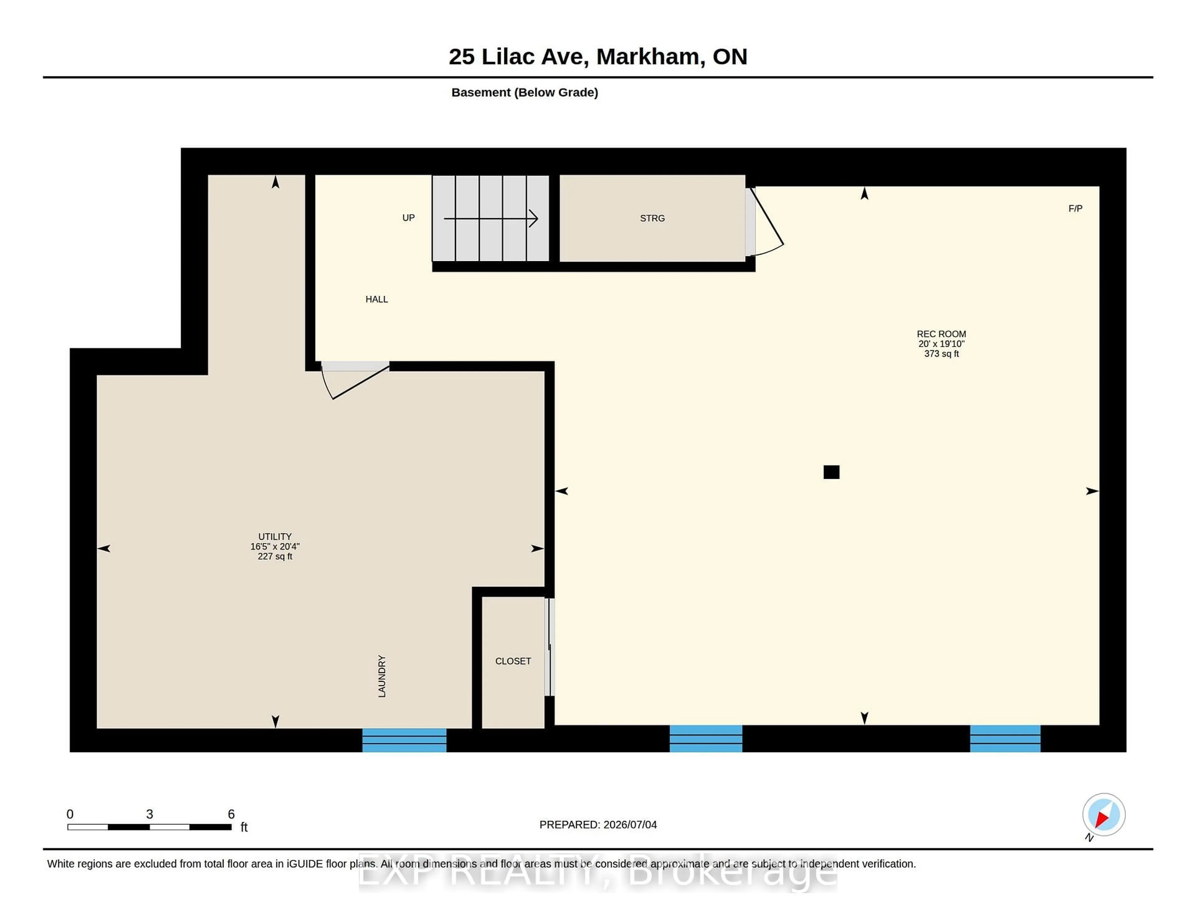 Floor plan for 25 Lilac Ave, Markham Ontario L3T 5K1