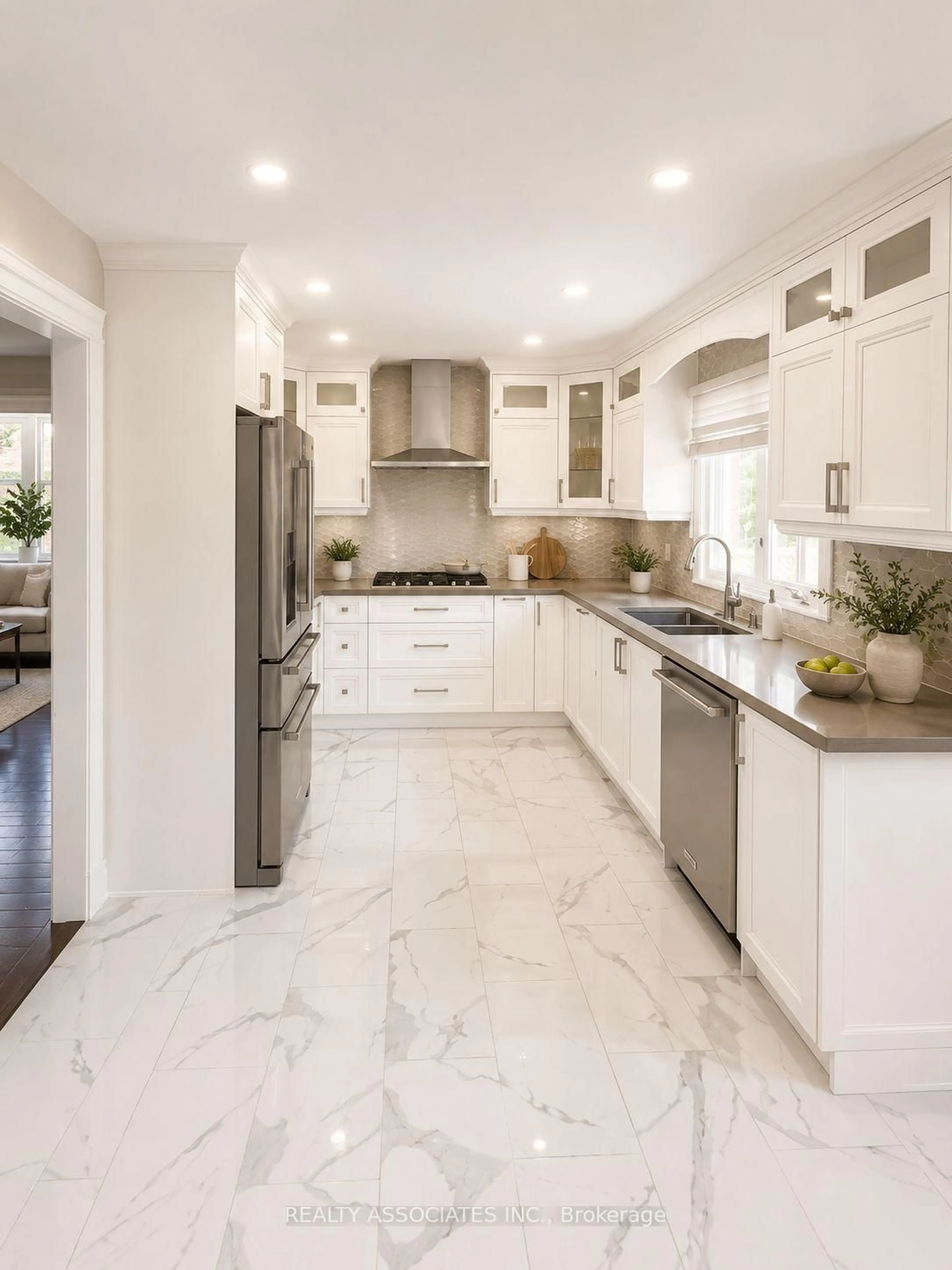 Contemporary kitchen, ceramic/tile floor for 96 Zinnia Pl, Vaughan Ontario L4L 6G7