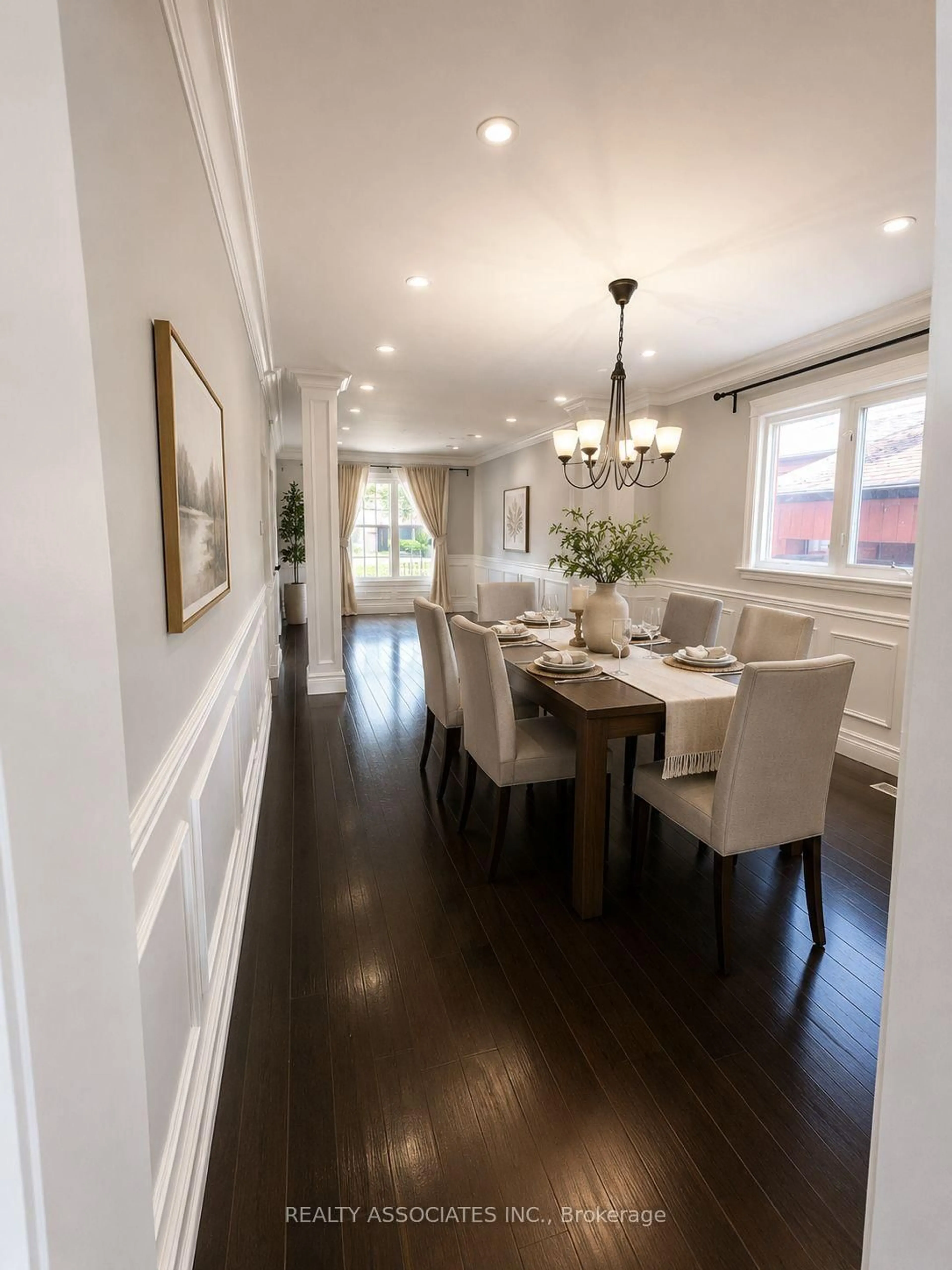 Dining room, wood/laminate floor for 96 Zinnia Pl, Vaughan Ontario L4L 6G7