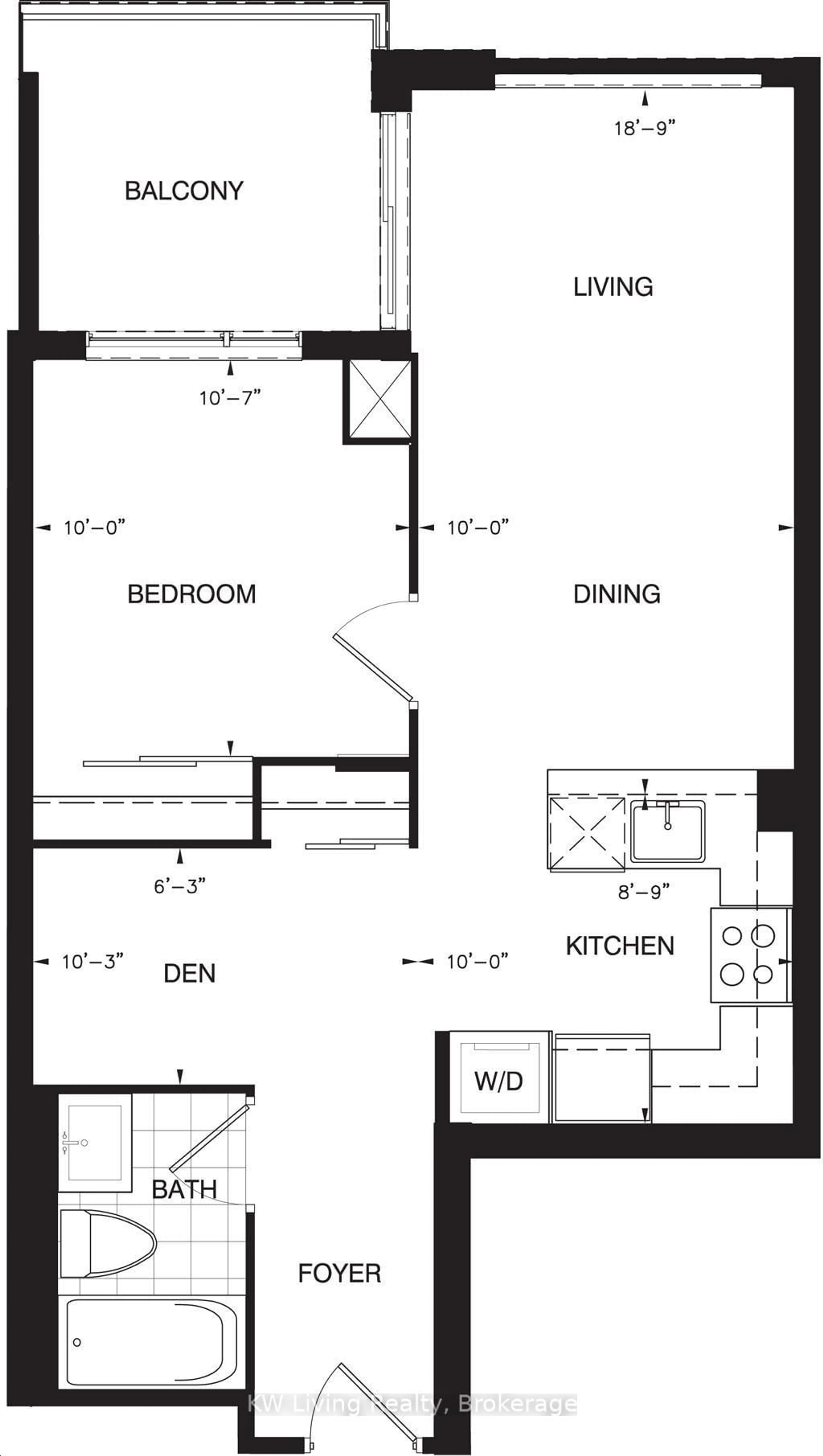 Floor plan for 233 South Park Rd #515, Markham Ontario L3T 0B3