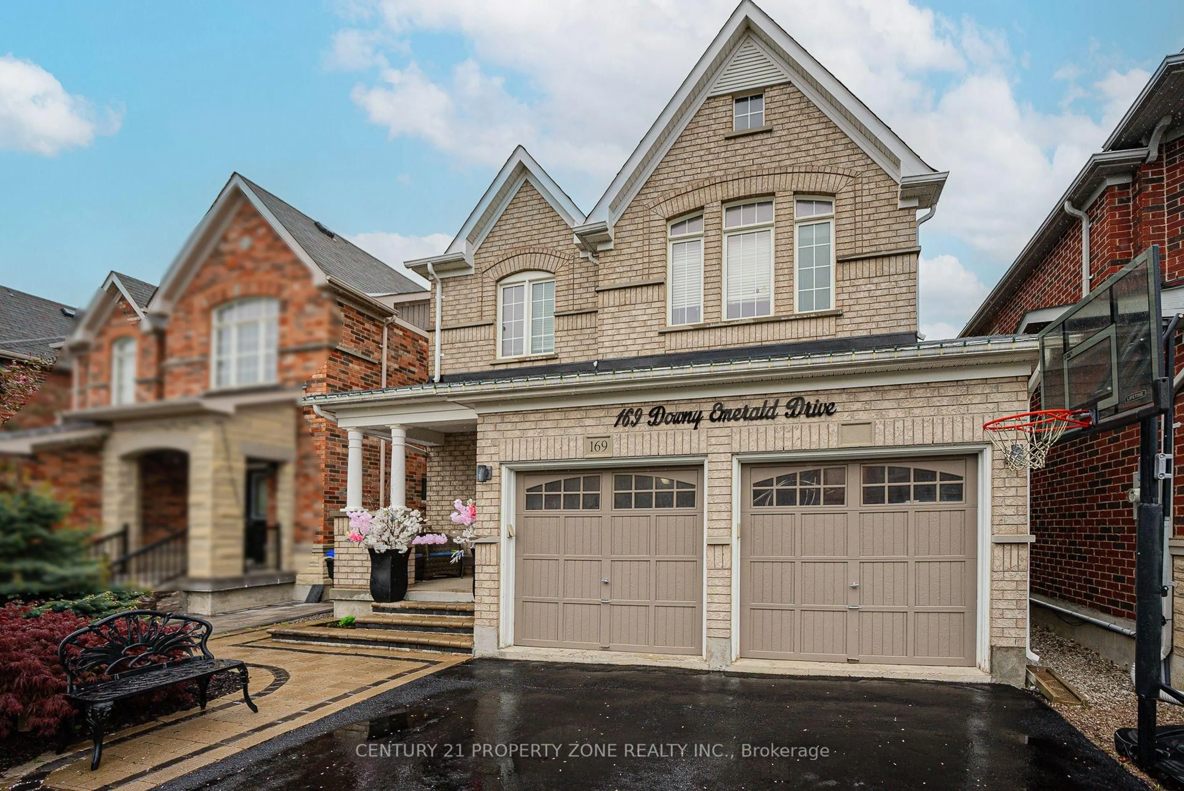 Home with brick exterior material, street for 169 Downy Emerald Dr, Bradford West Gwillimbury Ontario L3Z 0E6