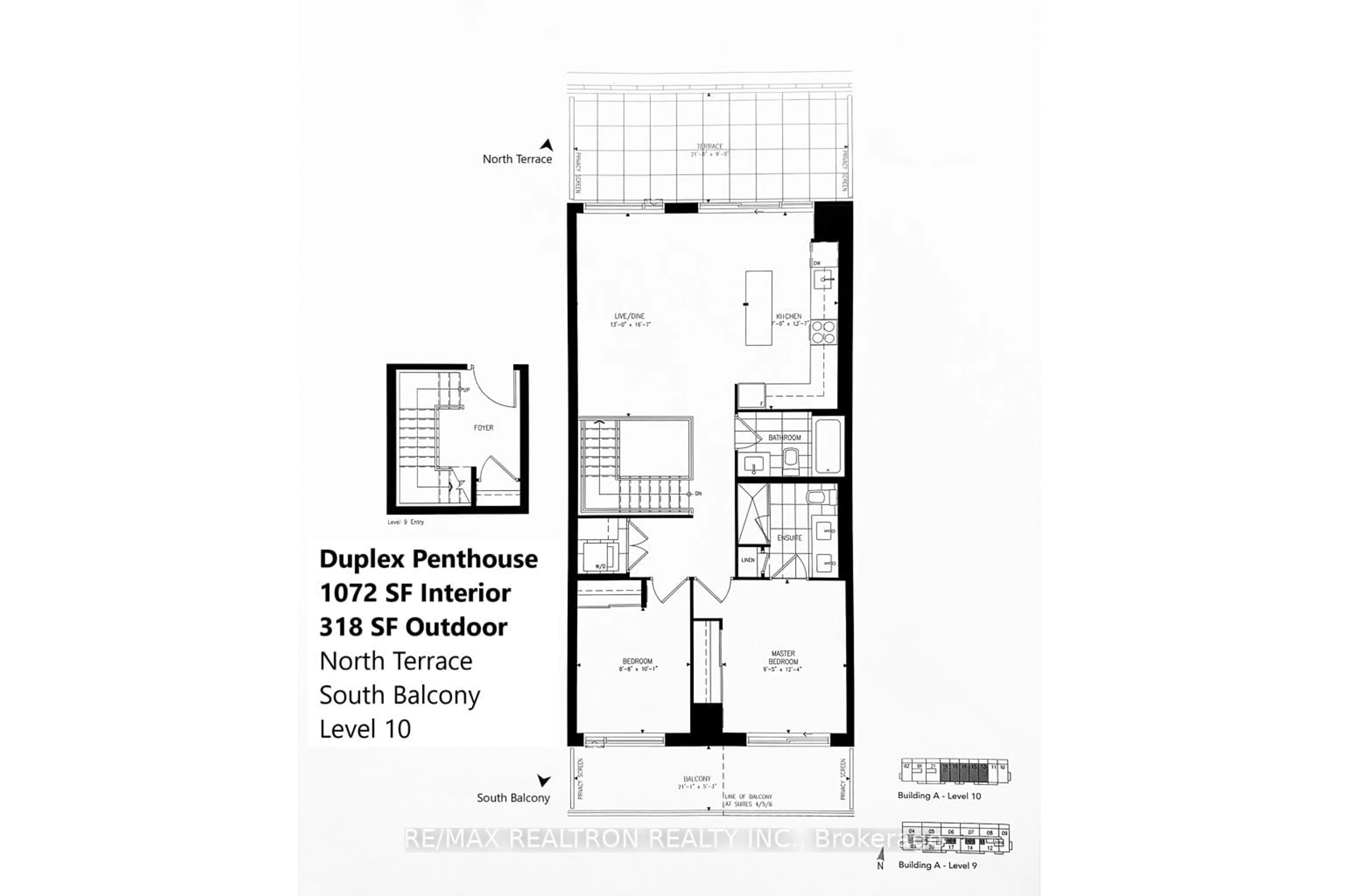Floor plan for 6 David Eyer Rd #PH915, Richmond Hill Ontario L4S 0N5
