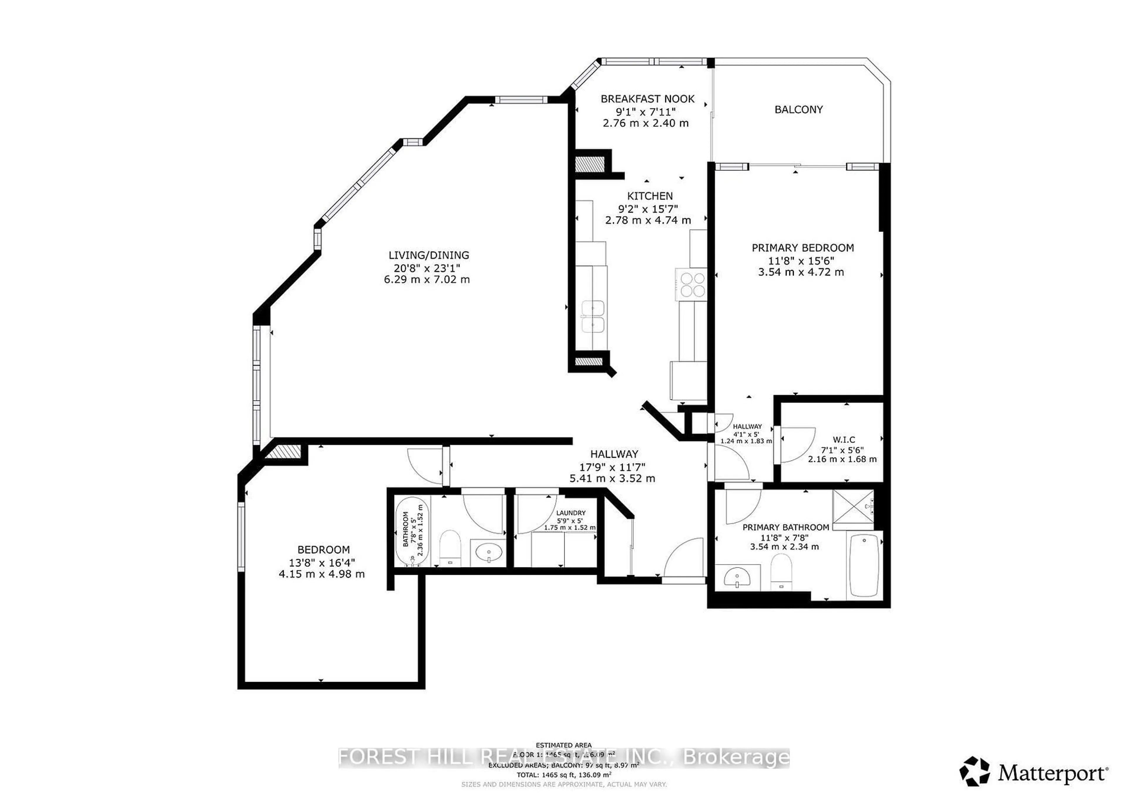 Floor plan for 343 Clark Ave #203, Vaughan Ontario L4J 7K5