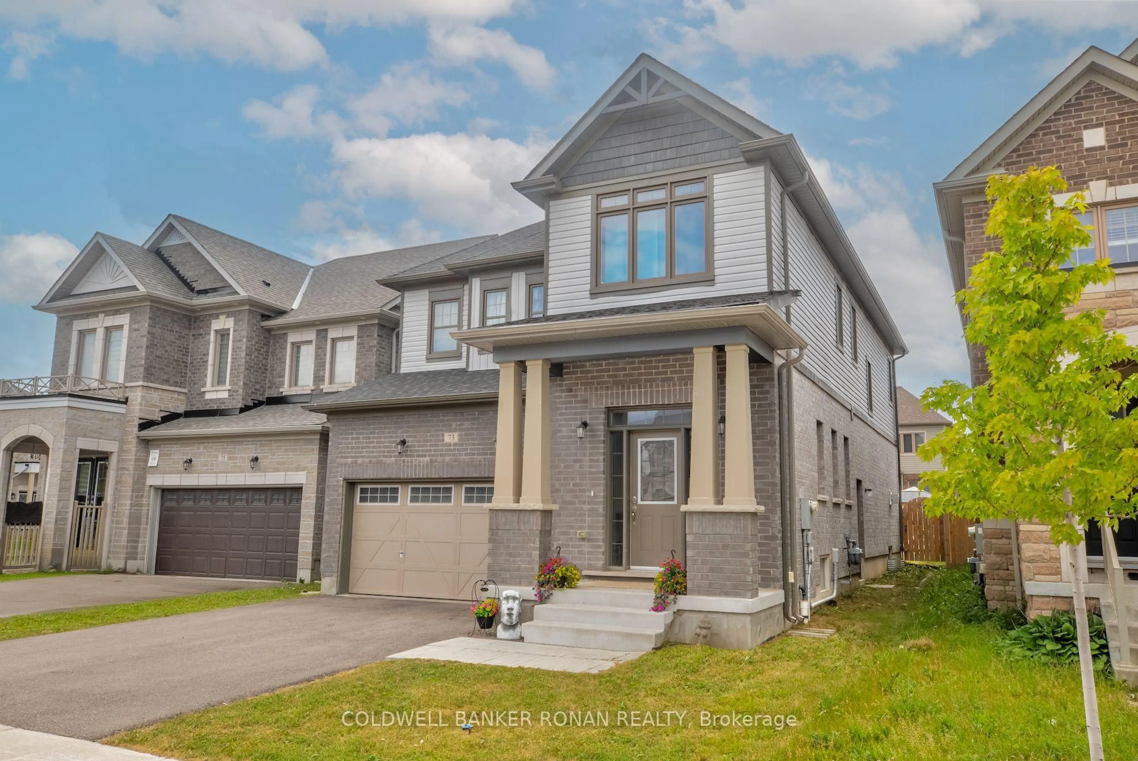 Home with brick exterior material, street for 73 Peacock Tr, New Tecumseth Ontario L9R 0T7