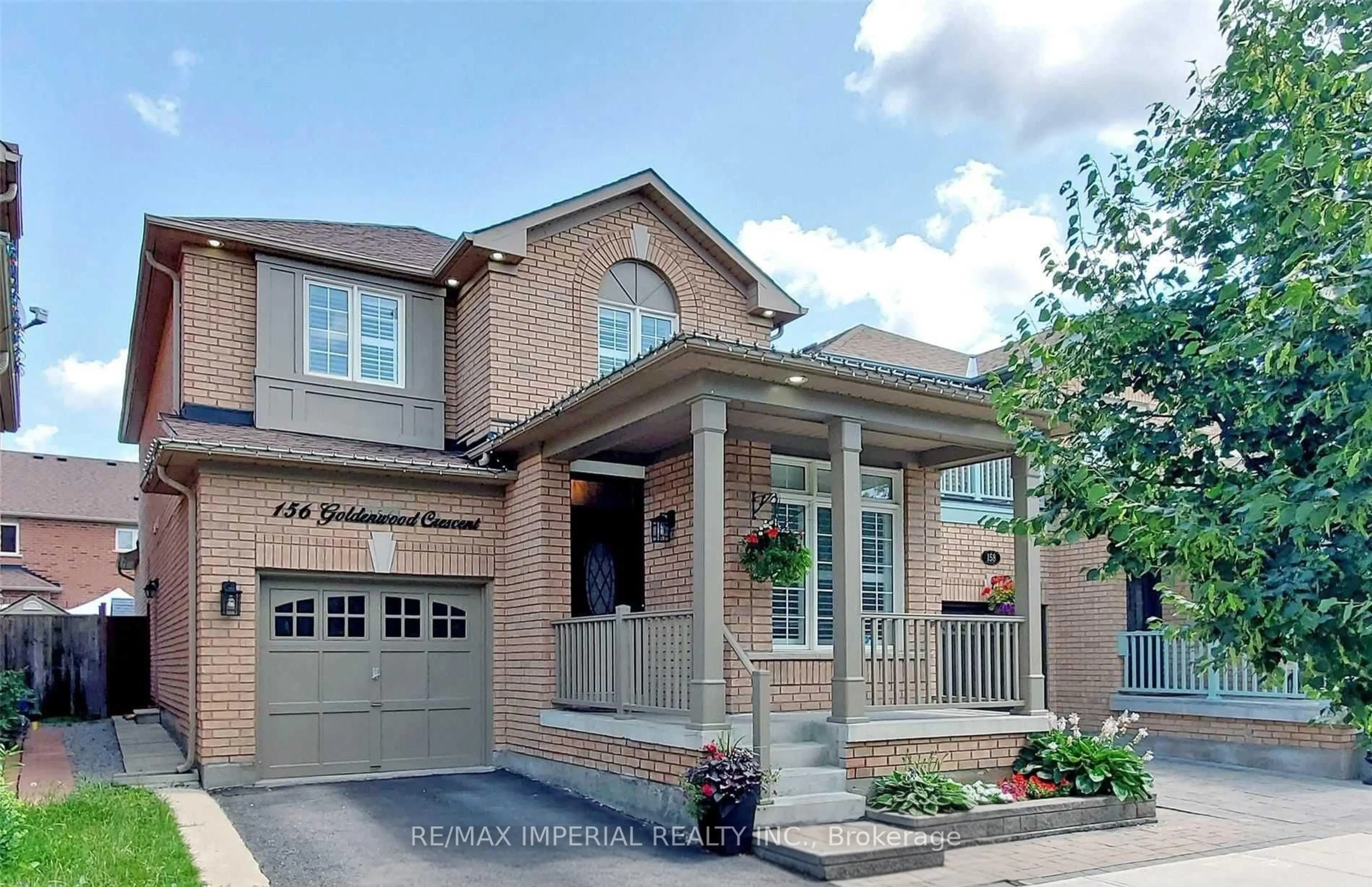 Home with brick exterior material, street for 156 Goldenwood Cres, Markham Ontario L6E 1L8